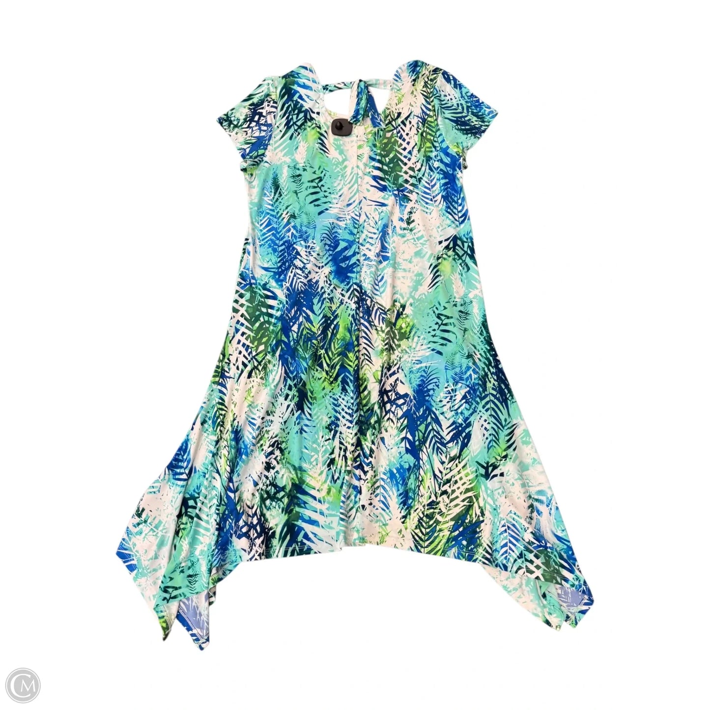 Dress Casual Midi By Chicos In Tropical Print, Size: L