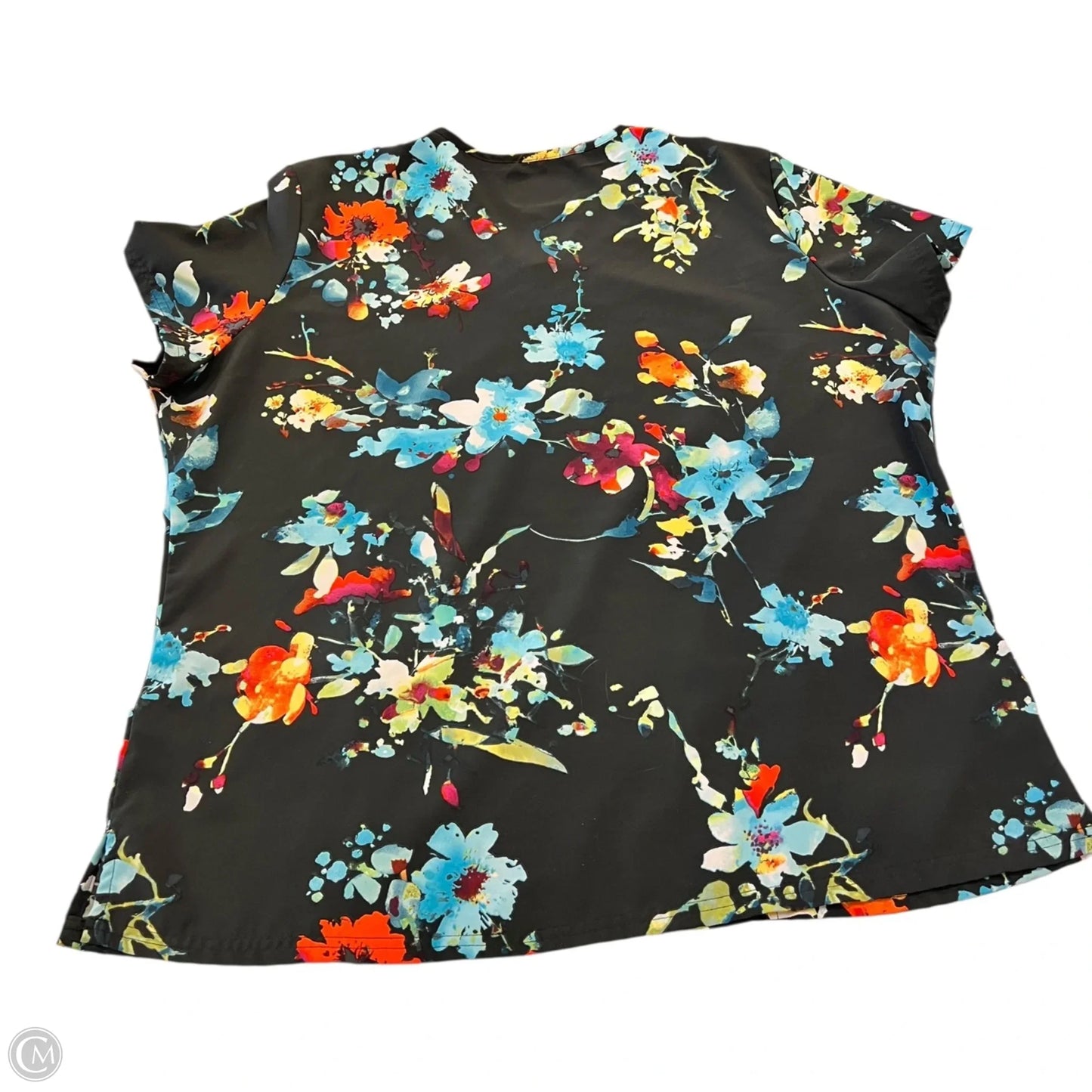 Top Short Sleeve By Clothes Mentor In Floral Print, Size: Xl
