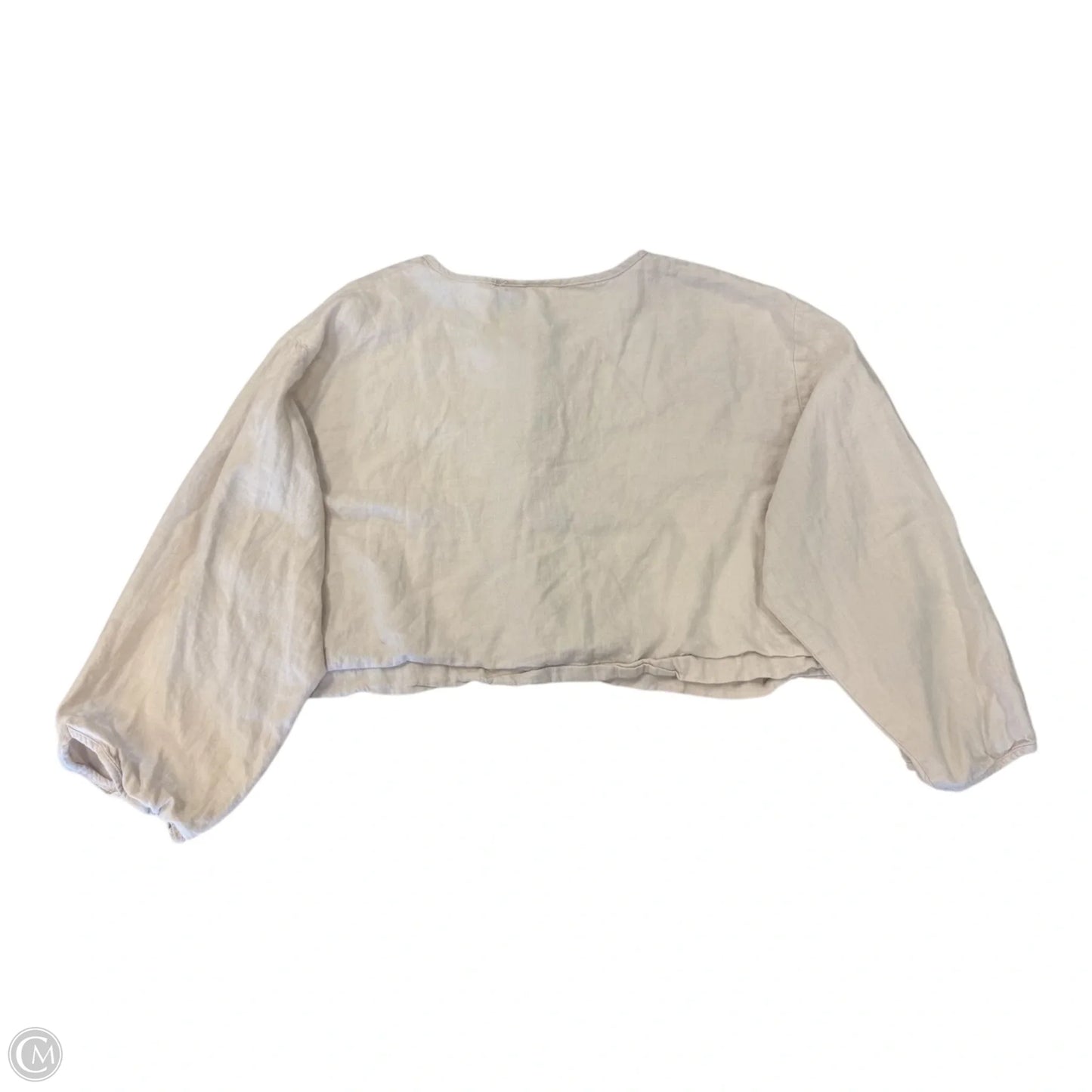 Top 3/4 Sleeve By Cherokee In Cream, Size: Xl