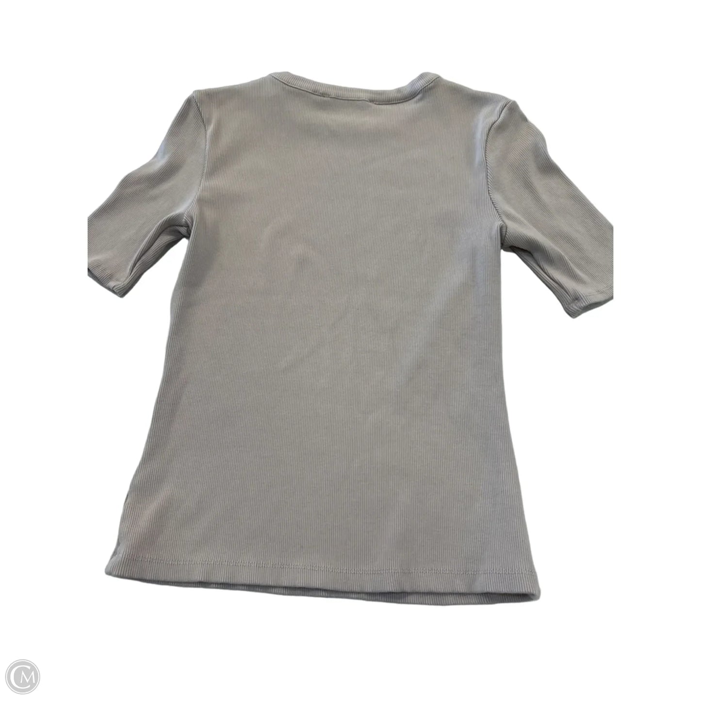 Top Short Sleeve By Tahari In Gold & Tan, Size: Xs