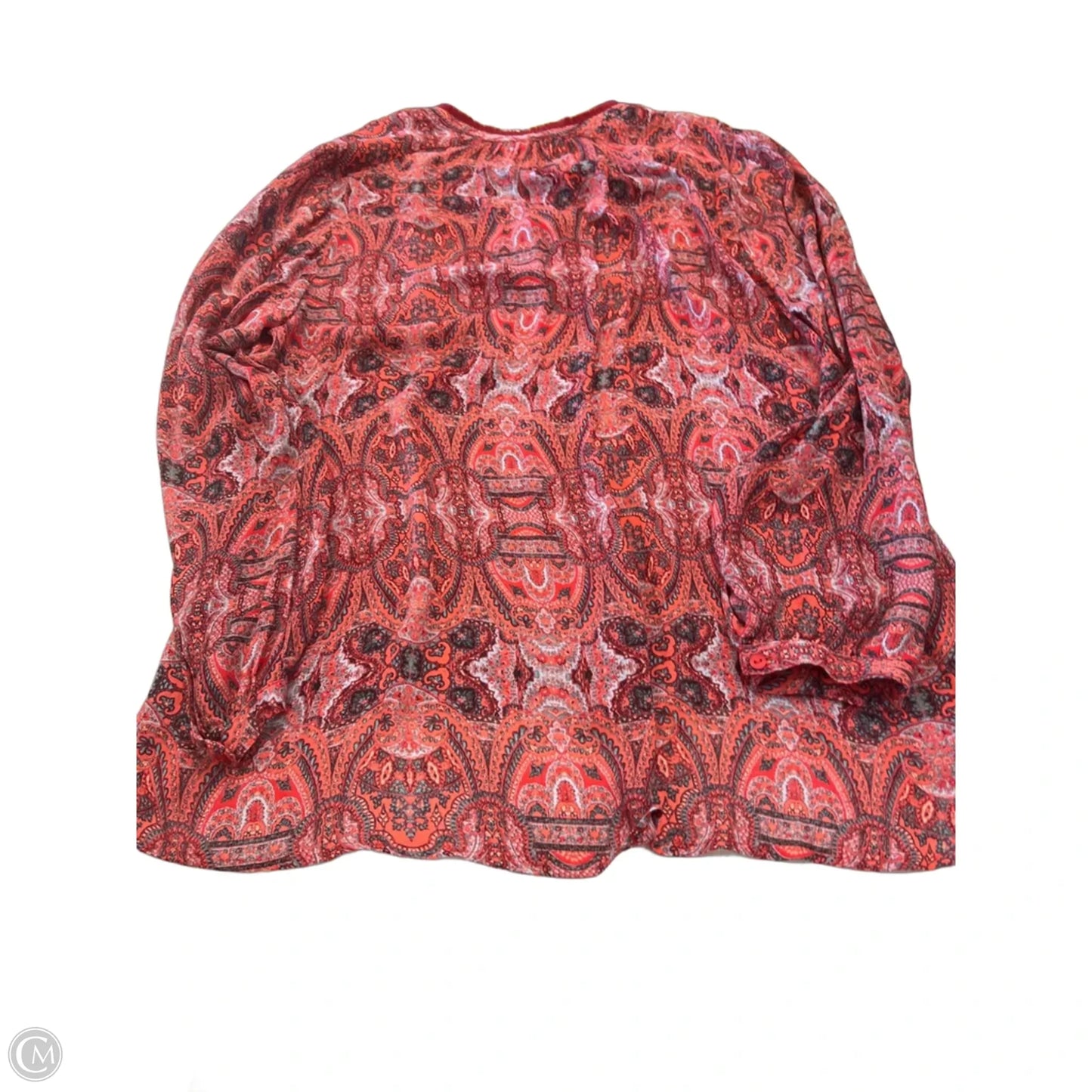 Top Long Sleeve By Lucky Brand In Paisley Print, Size: L