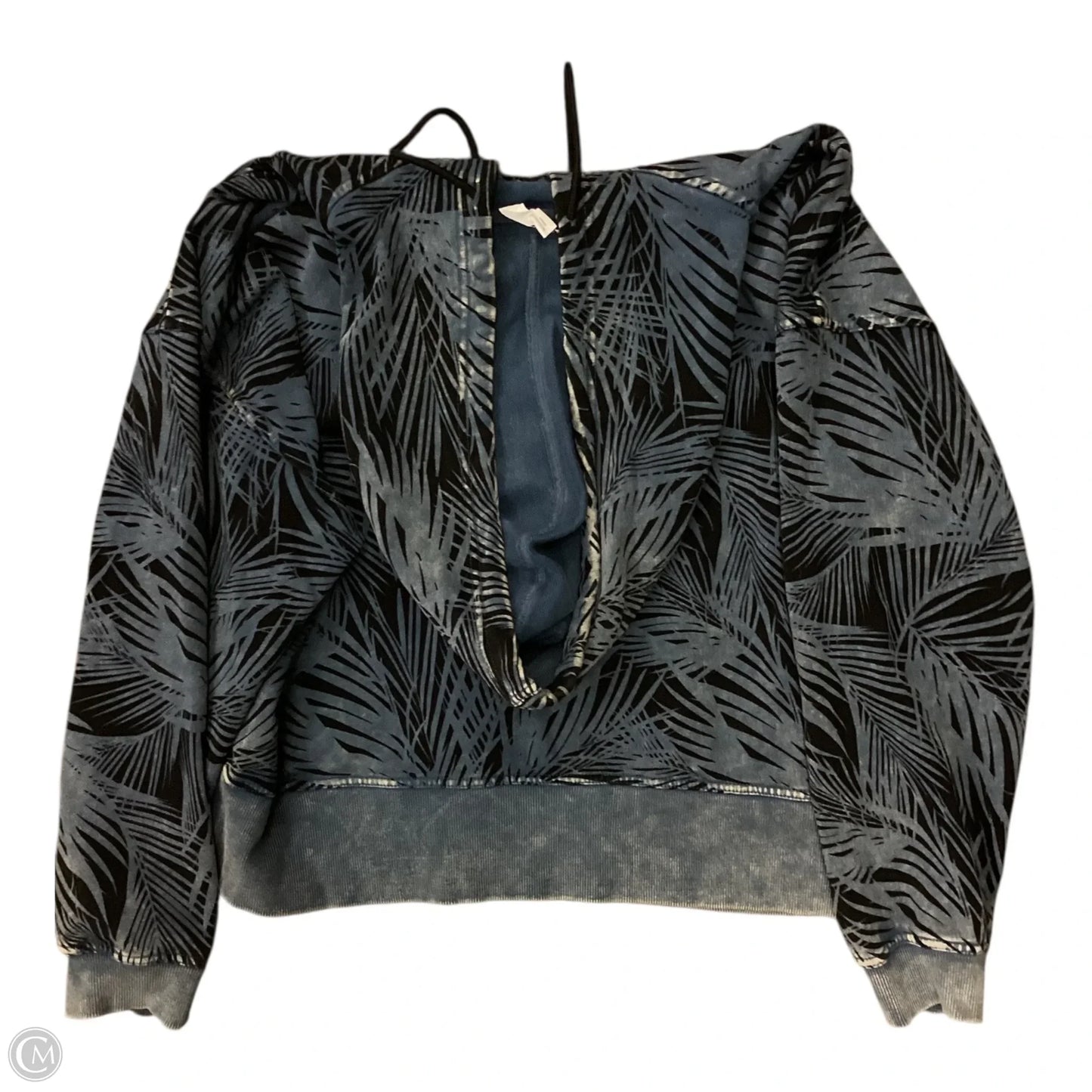 Sweatshirt Hoodie By Joy Lab In Black & Blue, Size: L