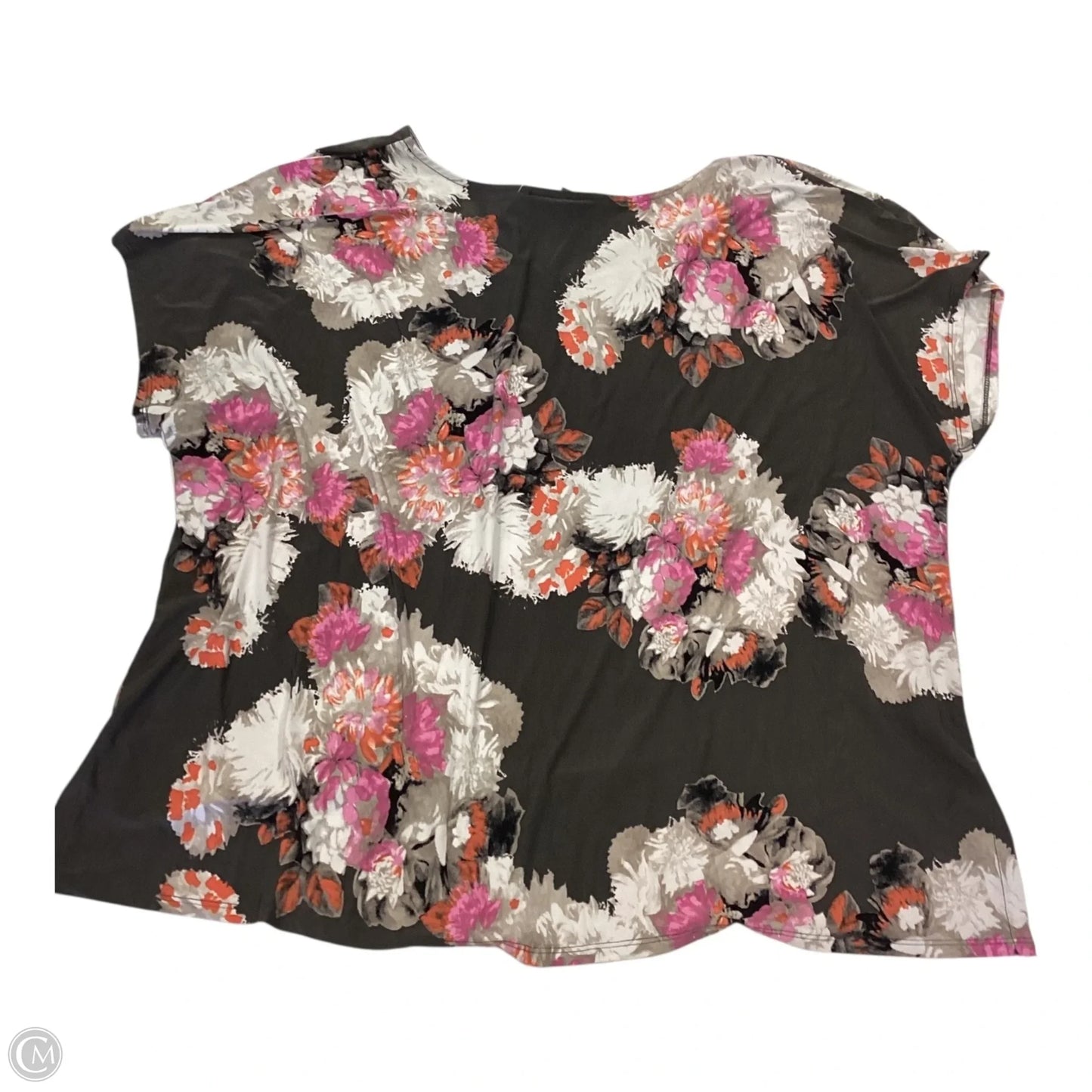 Top Short Sleeve By Inc In Floral Print, Size: 3x