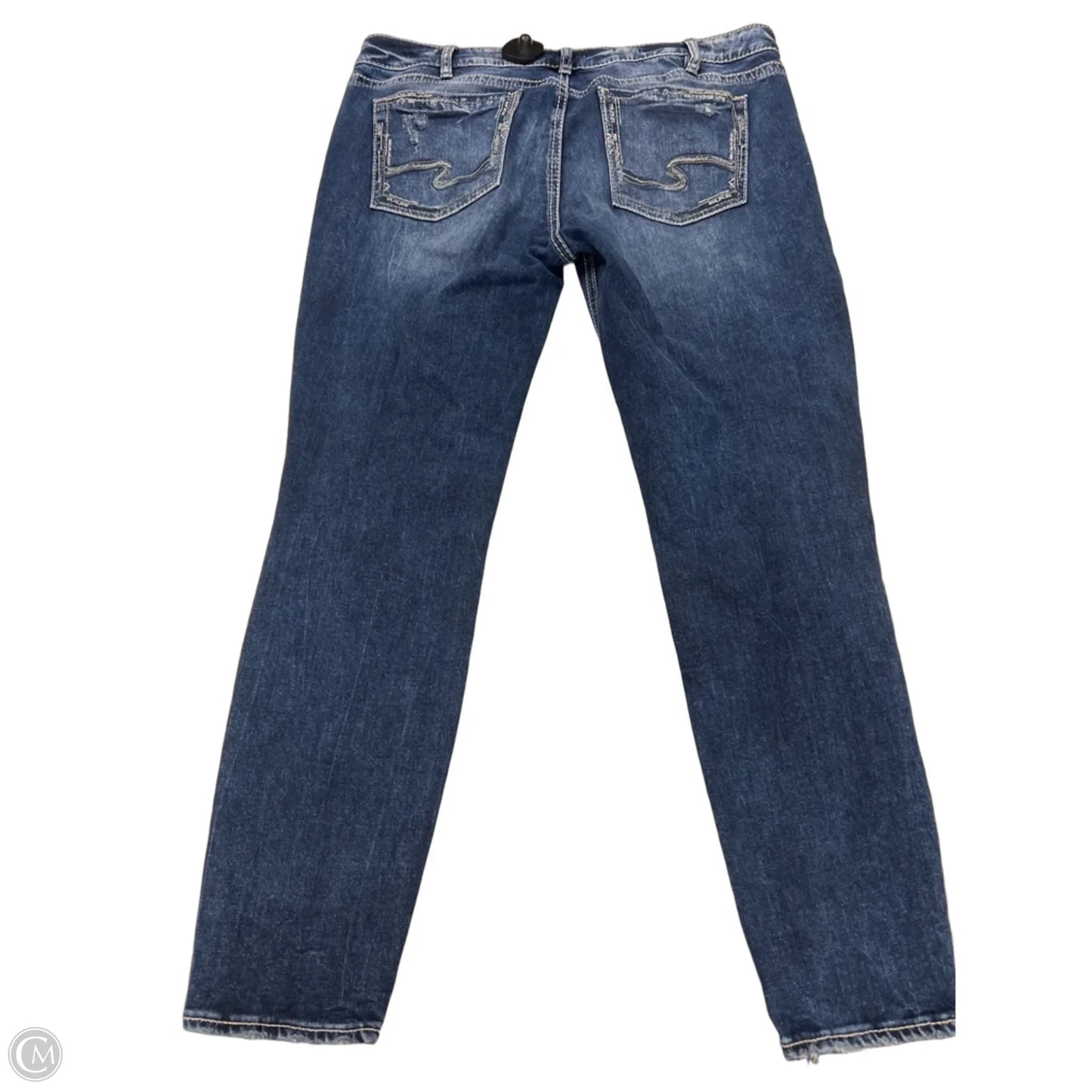 Jeans Skinny By Silver In Blue Denim, Size: 16