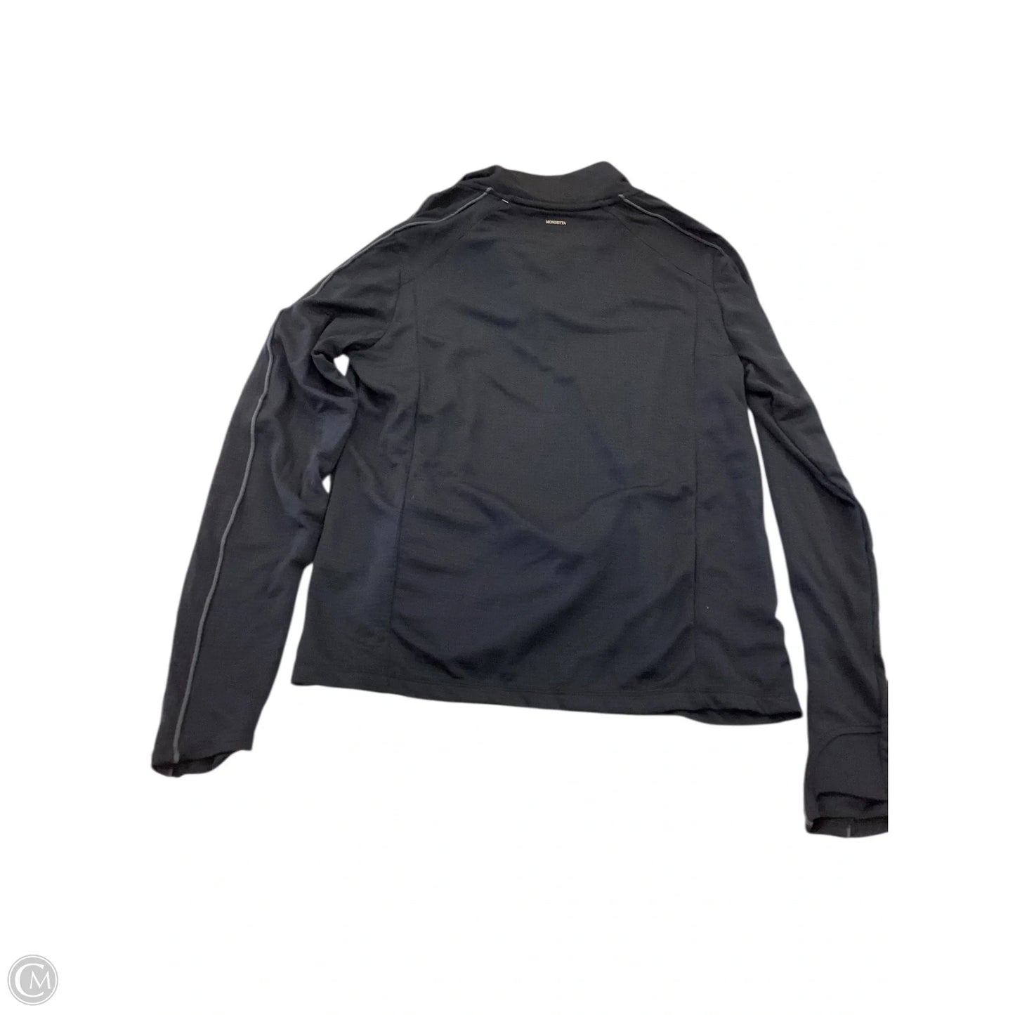 Athletic Top Long Sleeve Collar By Mondetta In Black, Size: M