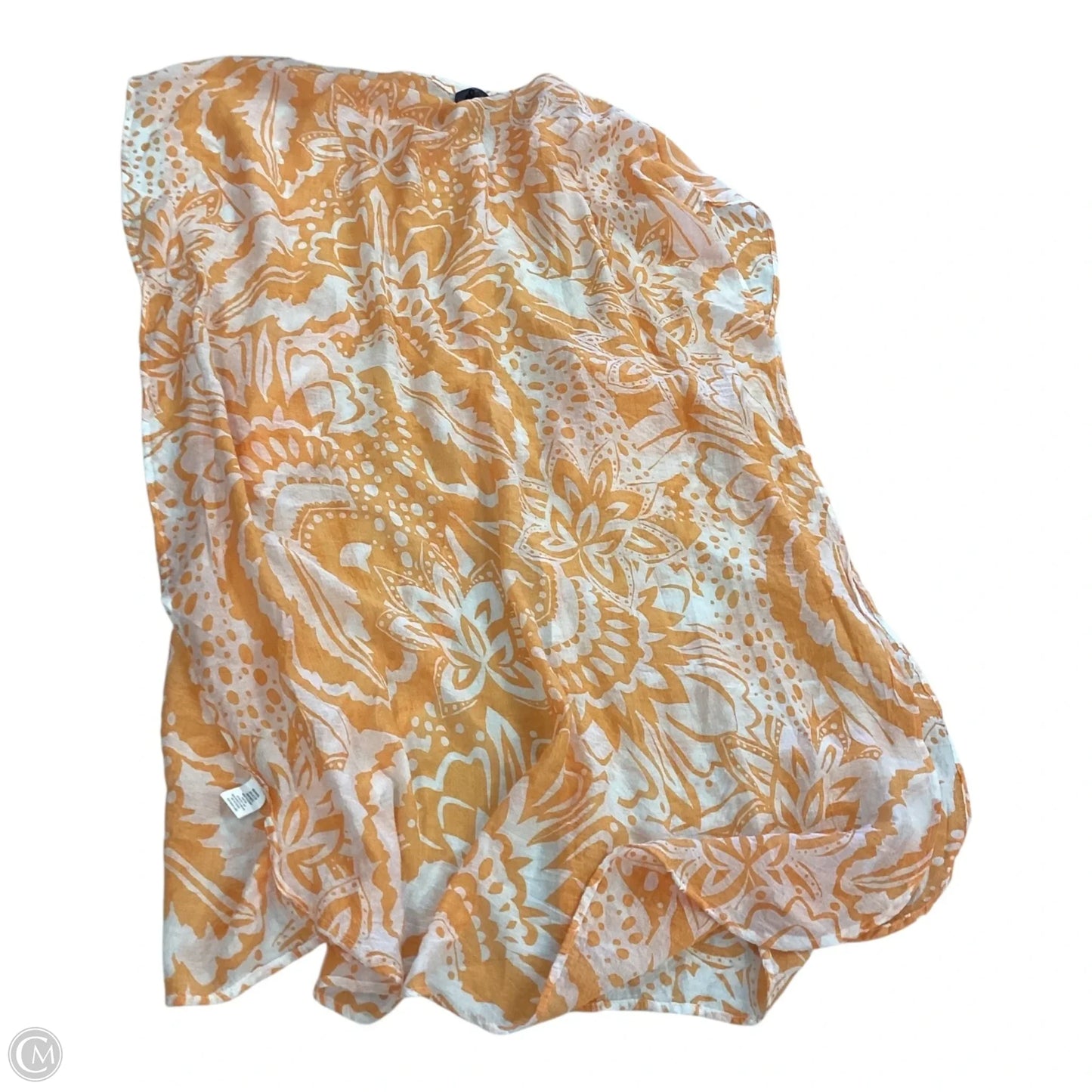Swimwear Cover-up By Clothes Mentor In Orange & White, Size: Xl