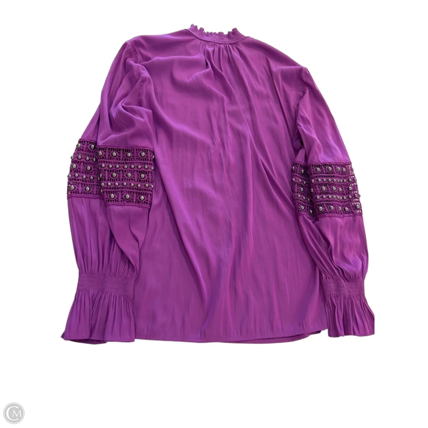 Blouse Long Sleeve By Chicos In Purple, Size: 2