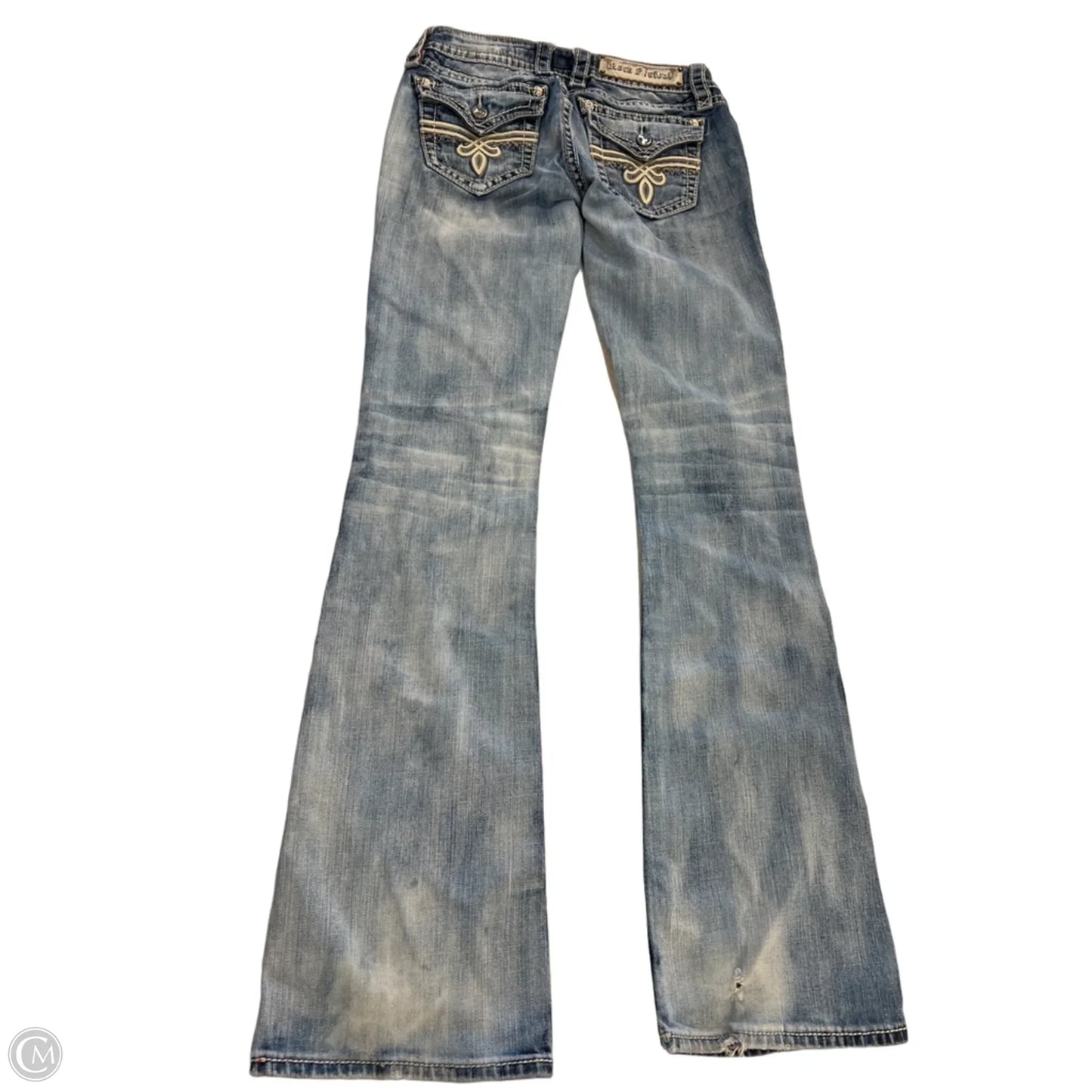 Jeans Boot Cut By Rock Revival In Blue Denim, Size: 4