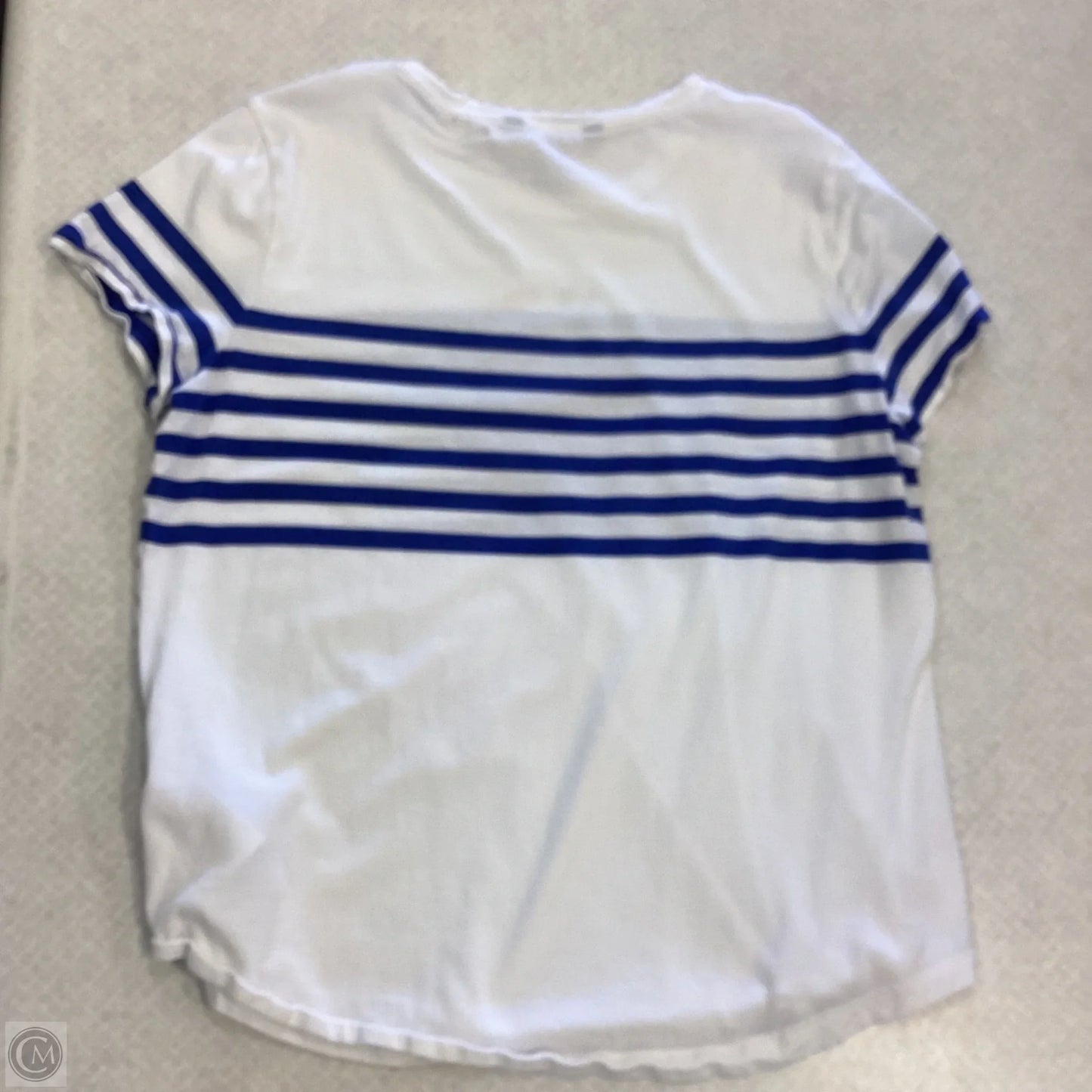 Top Short Sleeve By Ralph Lauren In Striped Pattern, Size: L