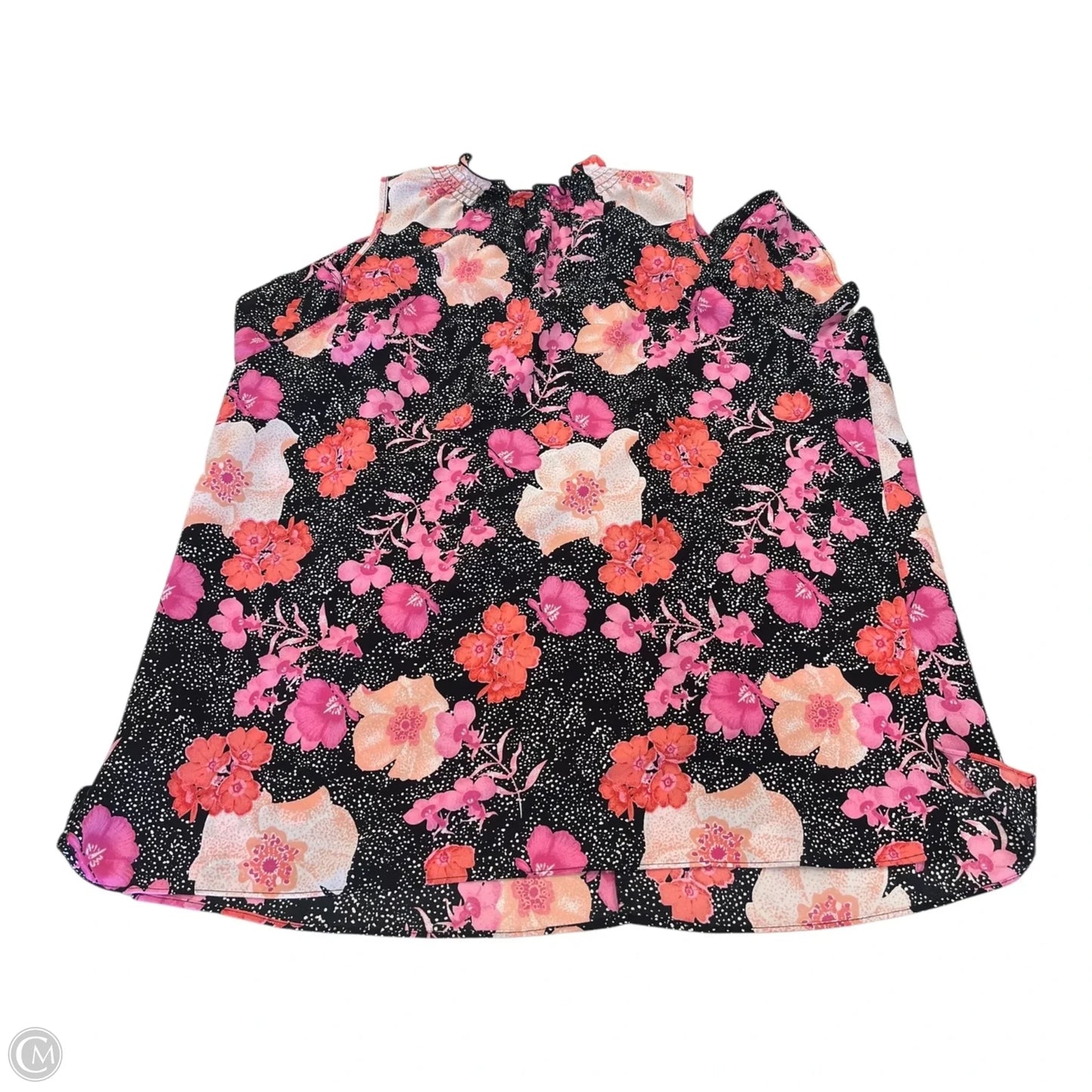 Top Short Sleeve By Charter Club In Black & Pink, Size: M