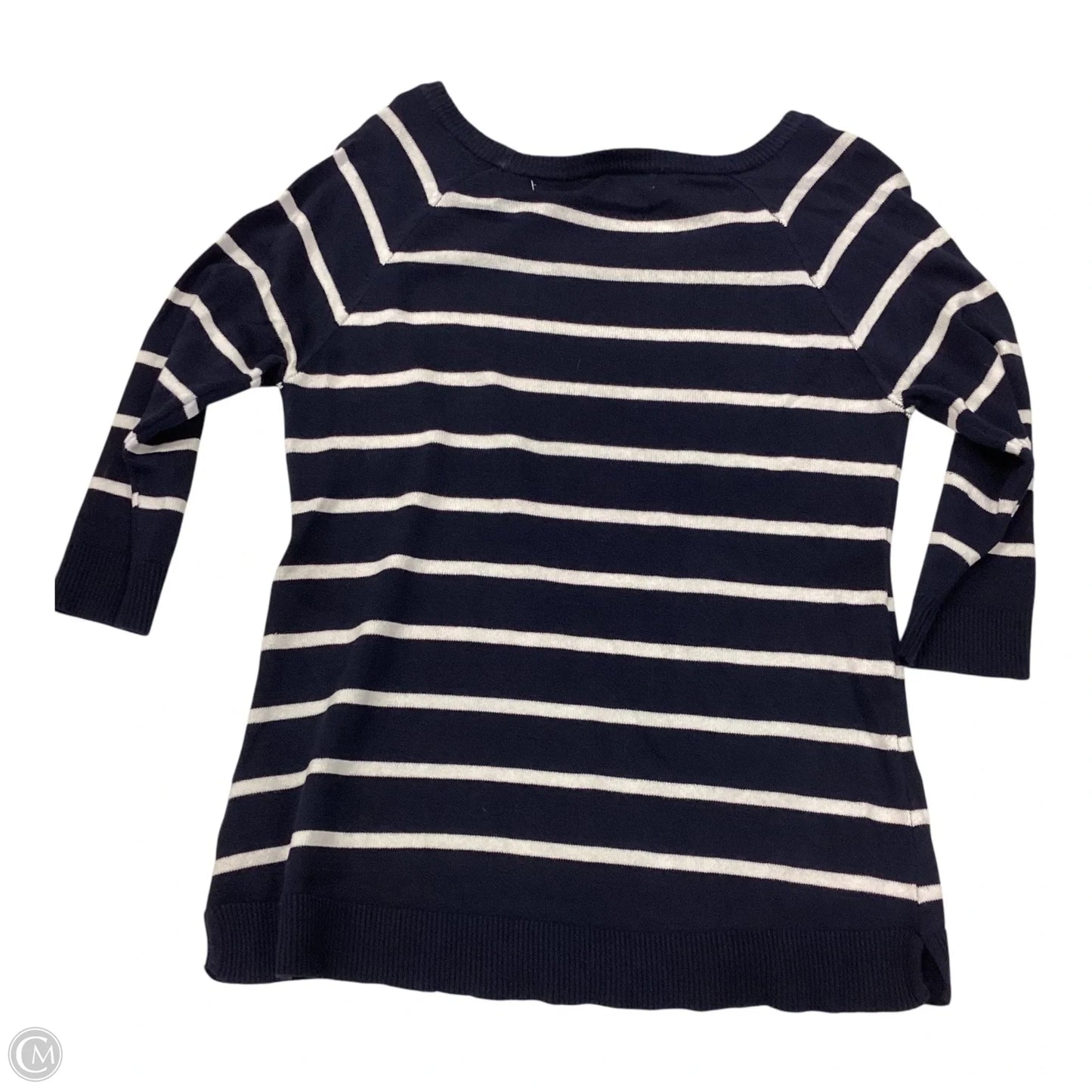 Top 3/4 Sleeve By Pink Rose In Striped Pattern, Size: M