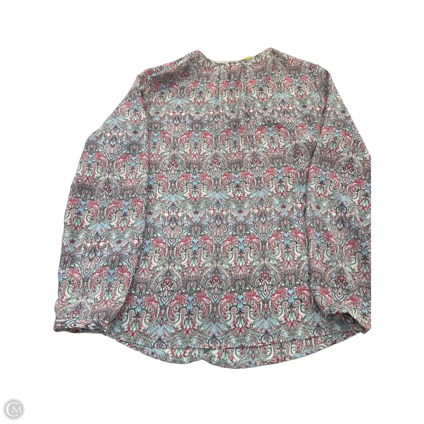 Blouse 3/4 Sleeve By Eliane Rose In Paisley Print, Size: L