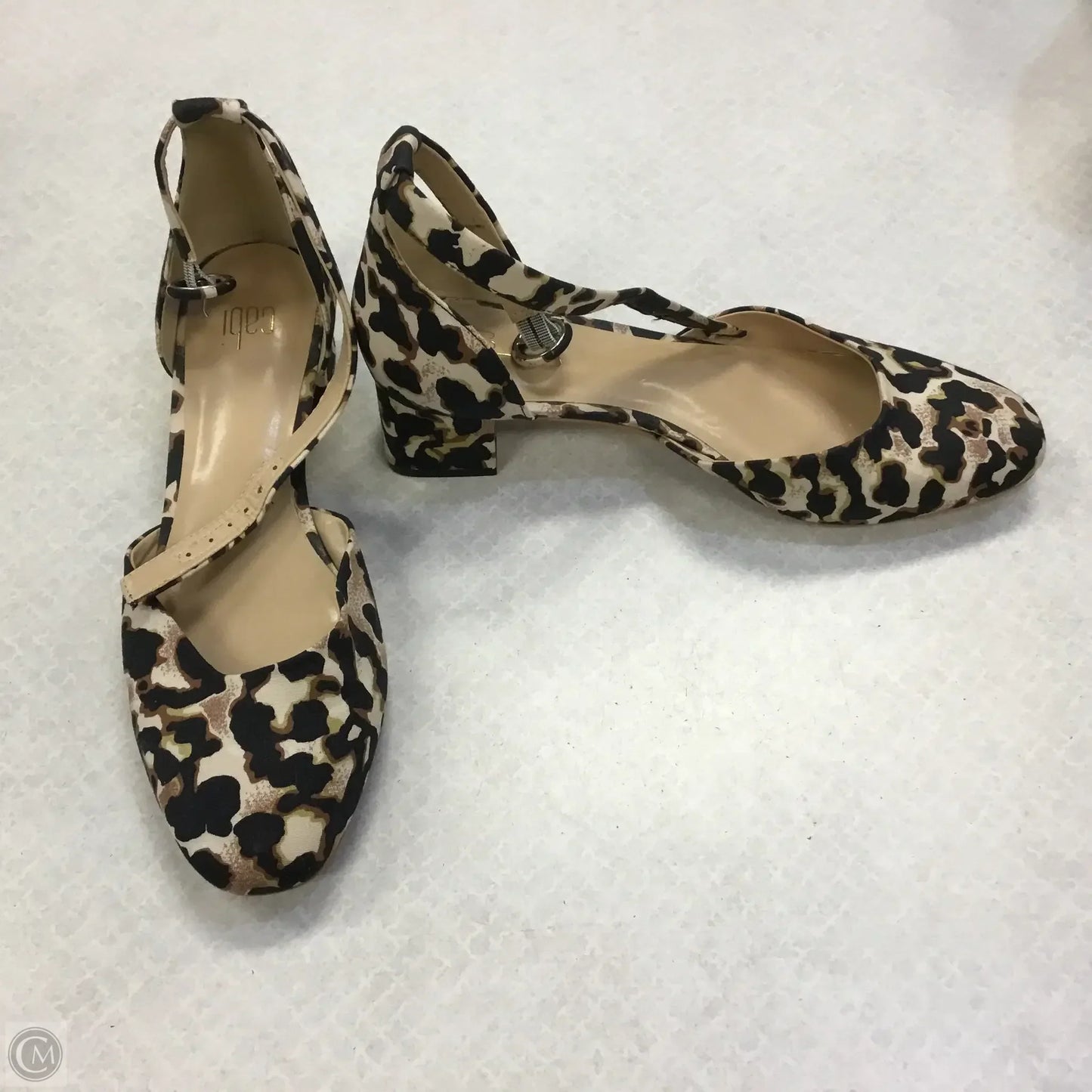 Shoes Heels Block By Cabi In Animal Print, Size: 7.5