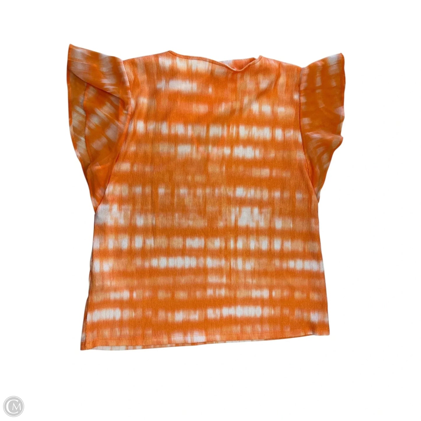 Top Short Sleeve By Calvin Klein In Orange, Size: M