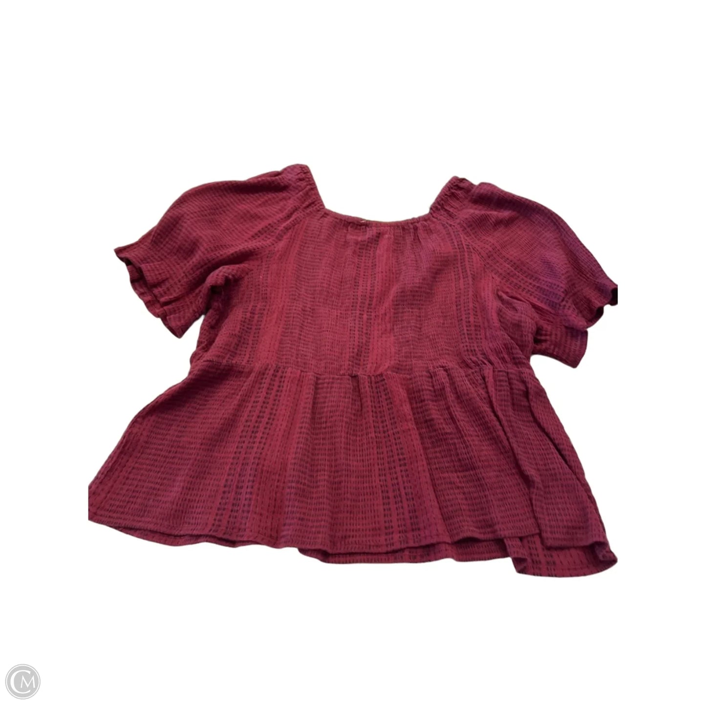 Top Short Sleeve By Patrons Of Peace In Purple, Size: L