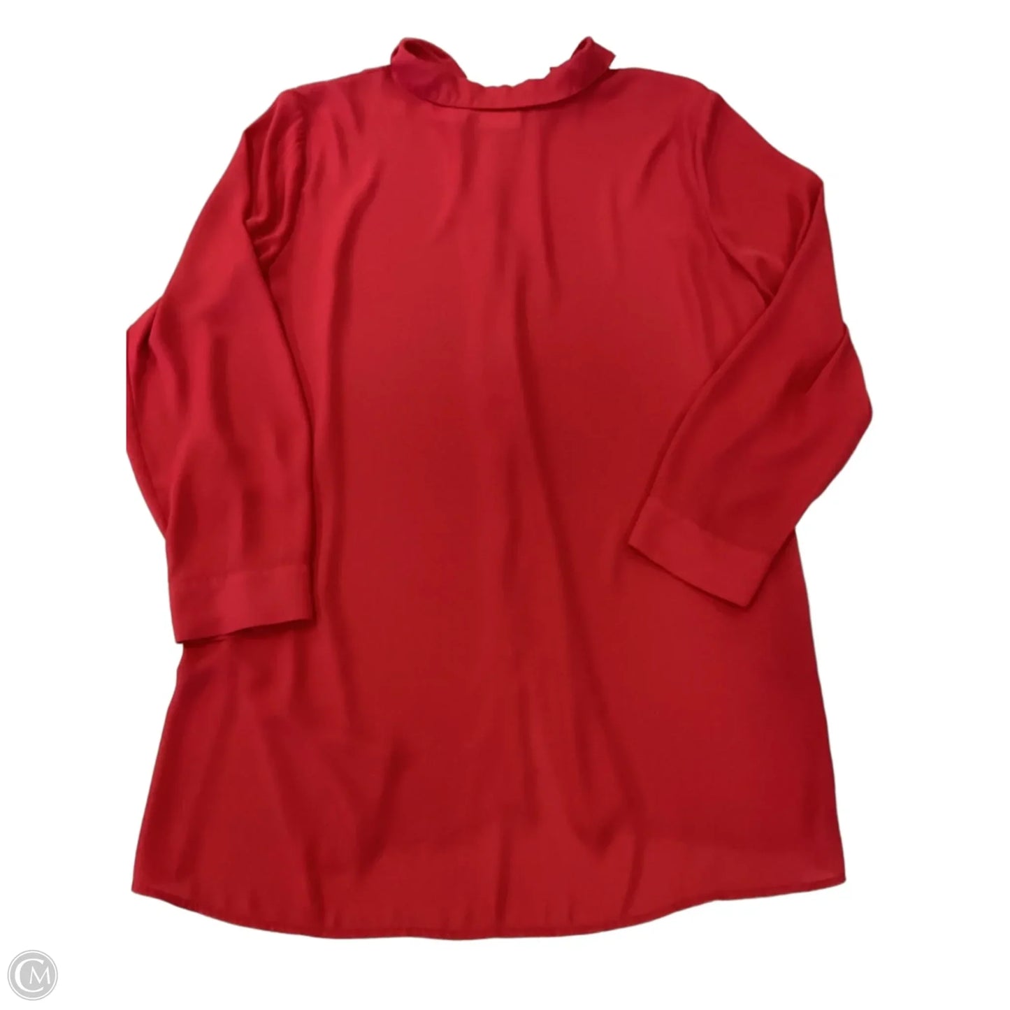 Blouse Long Sleeve By Chicos In Red, Size: L