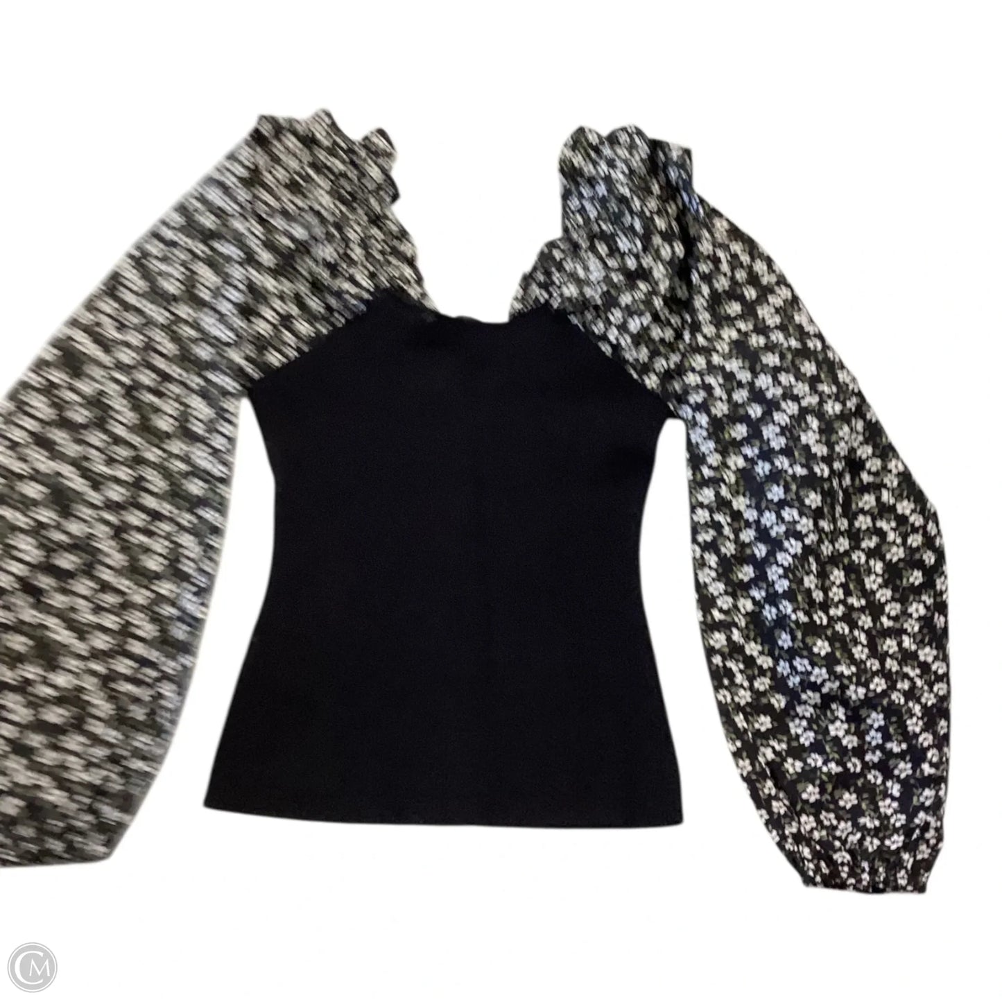 Blouse 3/4 Sleeve By Anthropologie In Black, Size: Xs