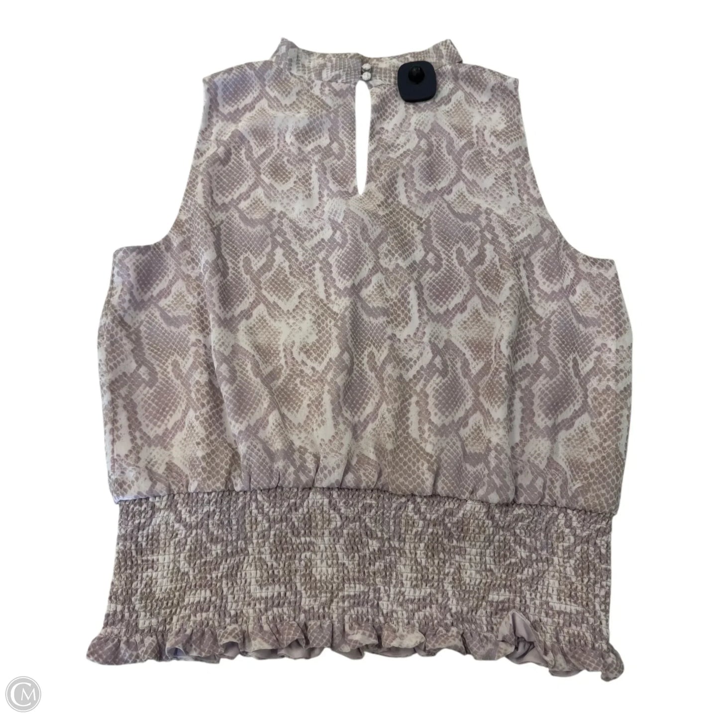 Blouse Sleeveless By White House Black Market In Animal Print, Size: 14