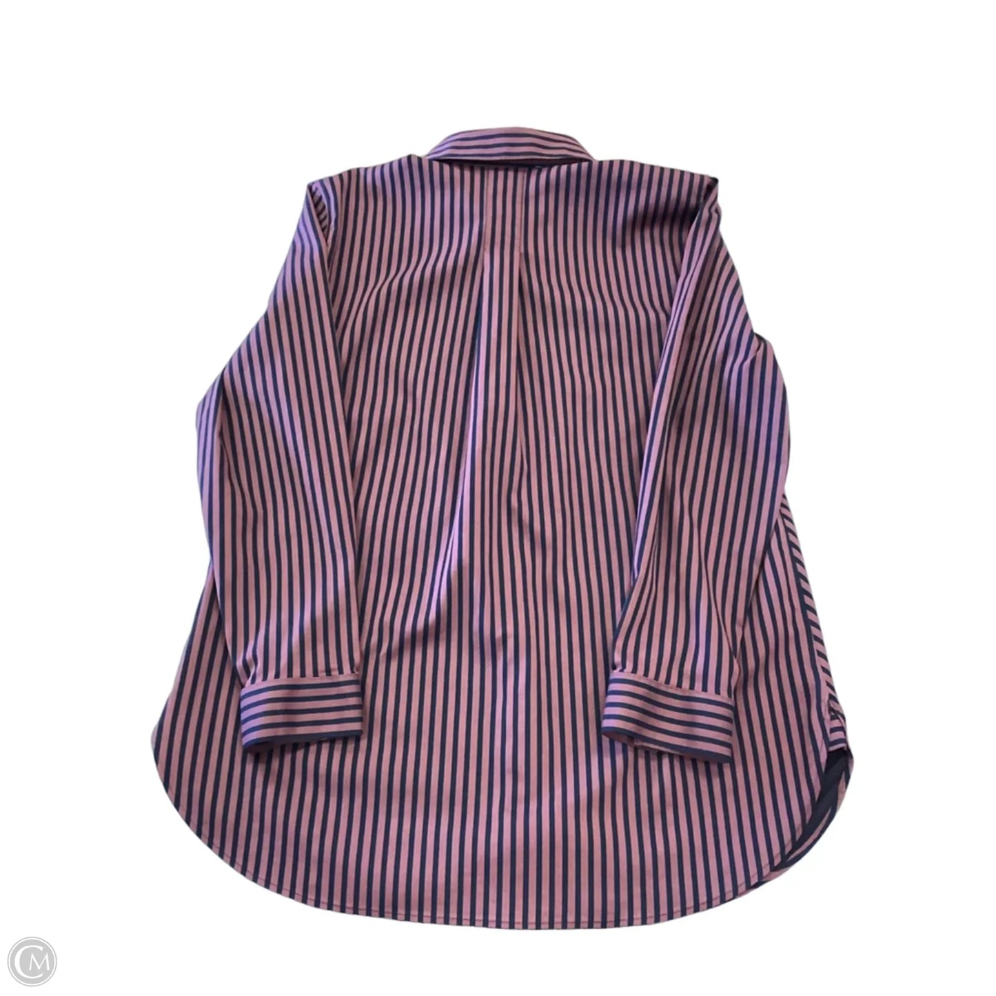 Top Long Sleeve By Chicos In Striped Pattern, Size: M