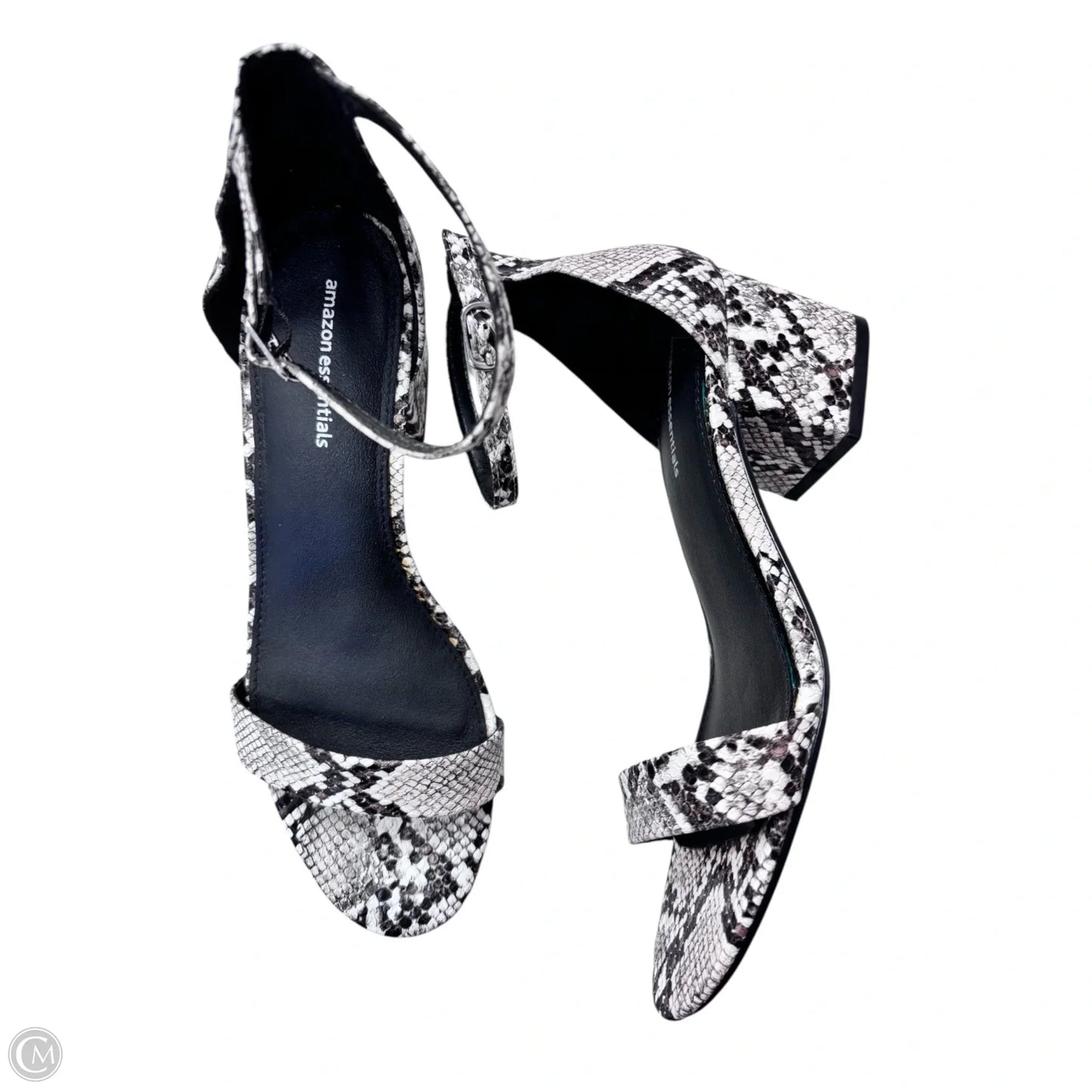 Sandals Heels Block By Clothes Mentor In Animal Print, Size: 7.5