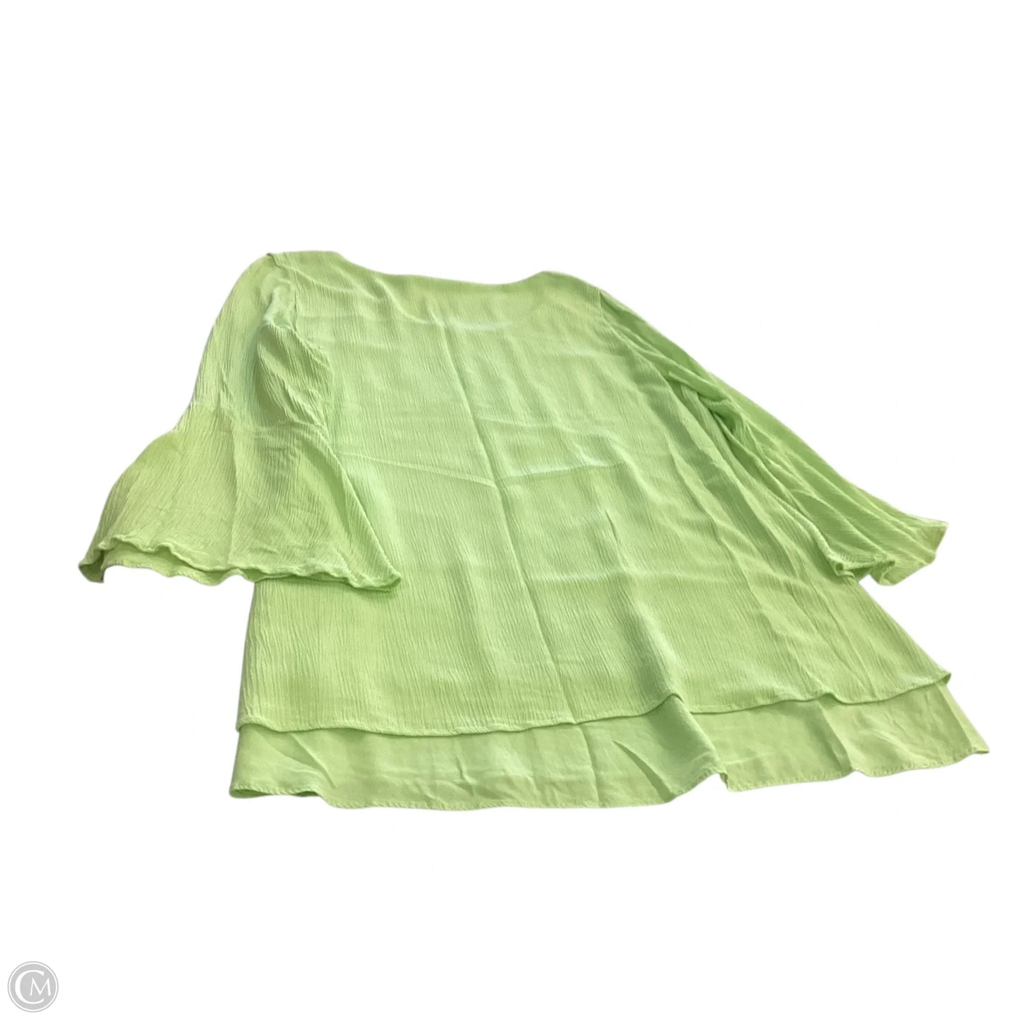 Top 3/4 Sleeve By Soft Surroundings In Green, Size: L
