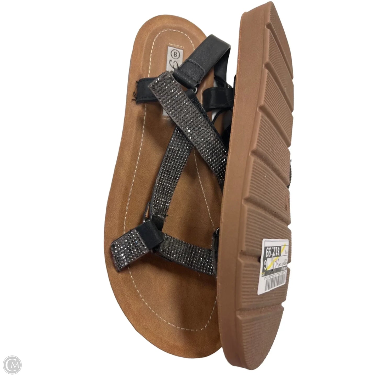 Sandals Flats By Forever In Black, Size: 8