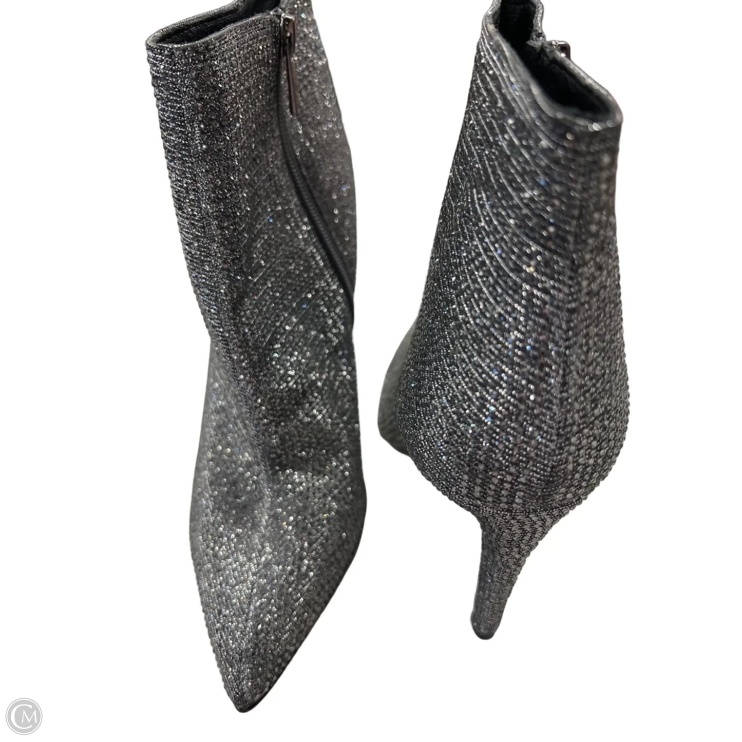 Boots Ankle Heels By Jessica Simpson In Silver, Size: 10