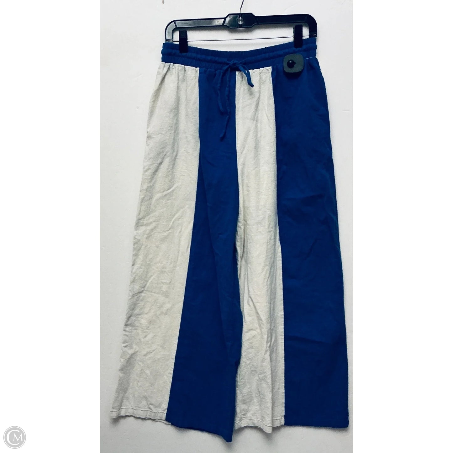 Pants Set 2pc By Anniewear In Blue & Cream, Size: L