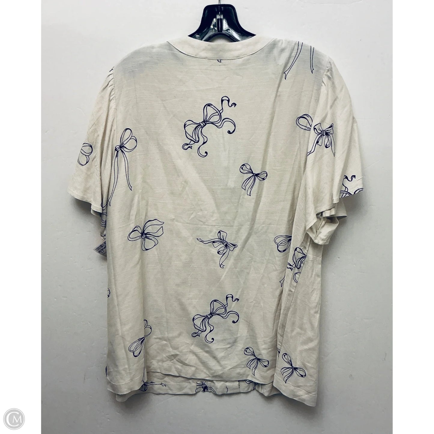 Top Short Sleeve By Jane And Delancey In Cream, Size: 1x