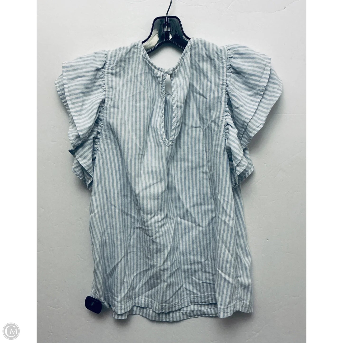 Top Short Sleeve Basic By A New Day In Striped Pattern, Size: M