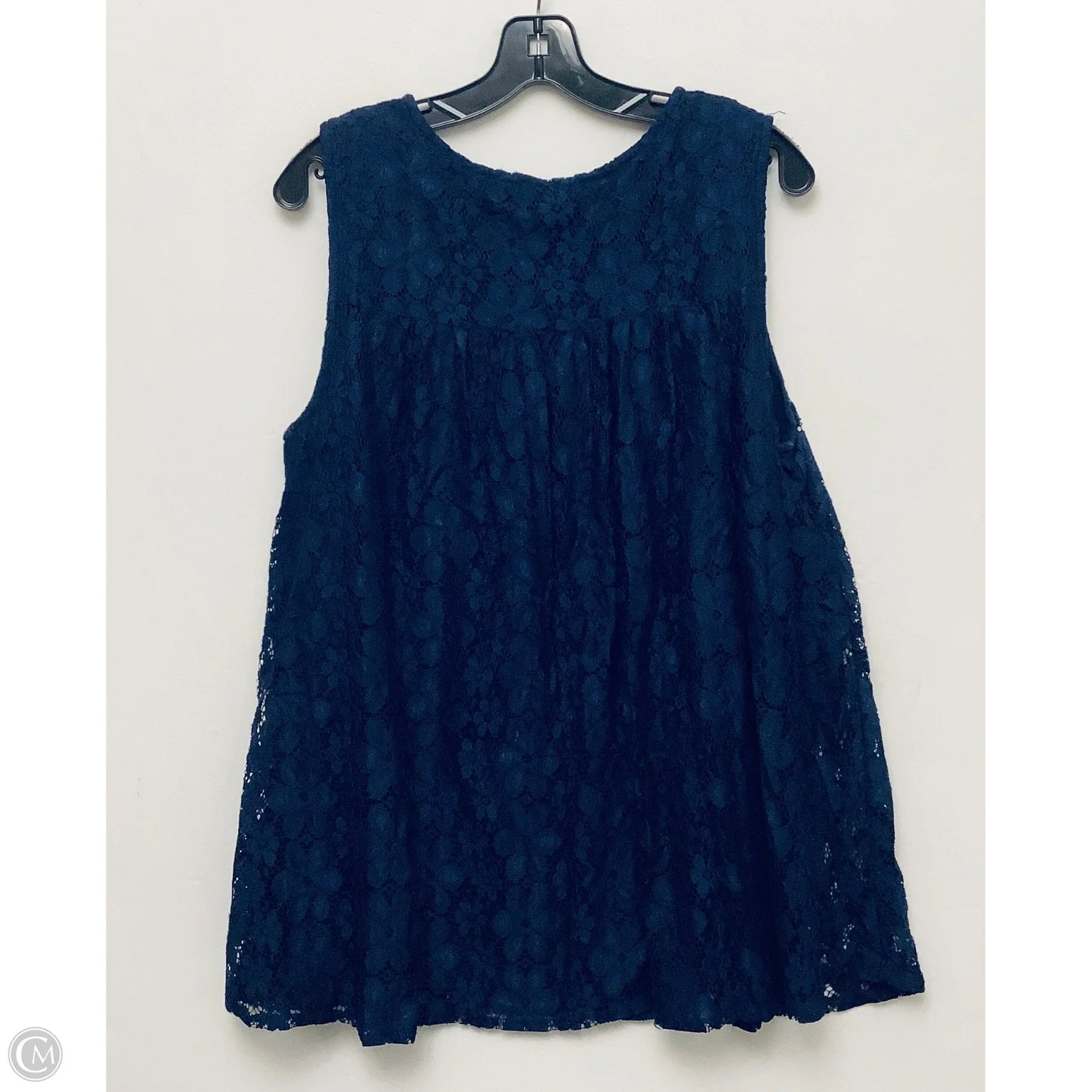 Top Sleeveless Basic By Roz And Ali In Blue, Size: 2x