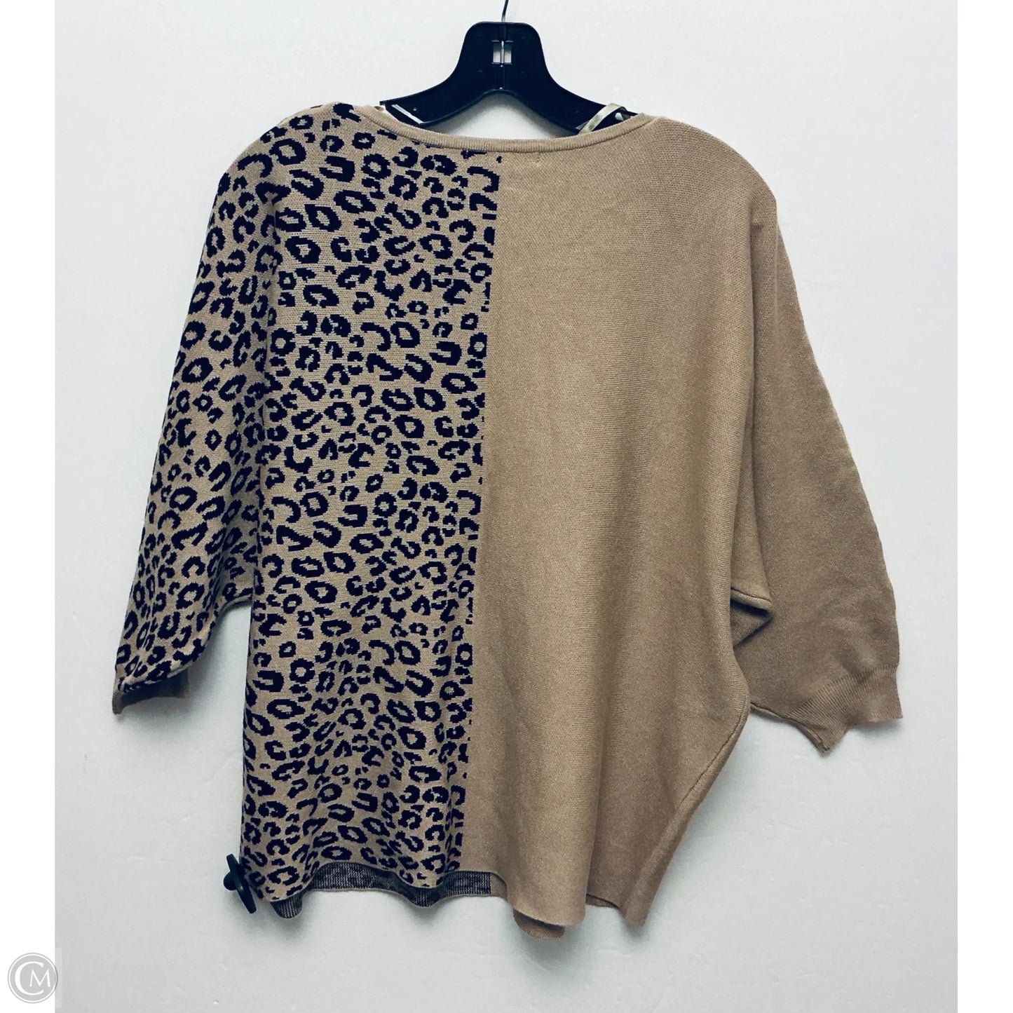 Top Long Sleeve By Cable And Gauge In Animal Print, Size: Xl