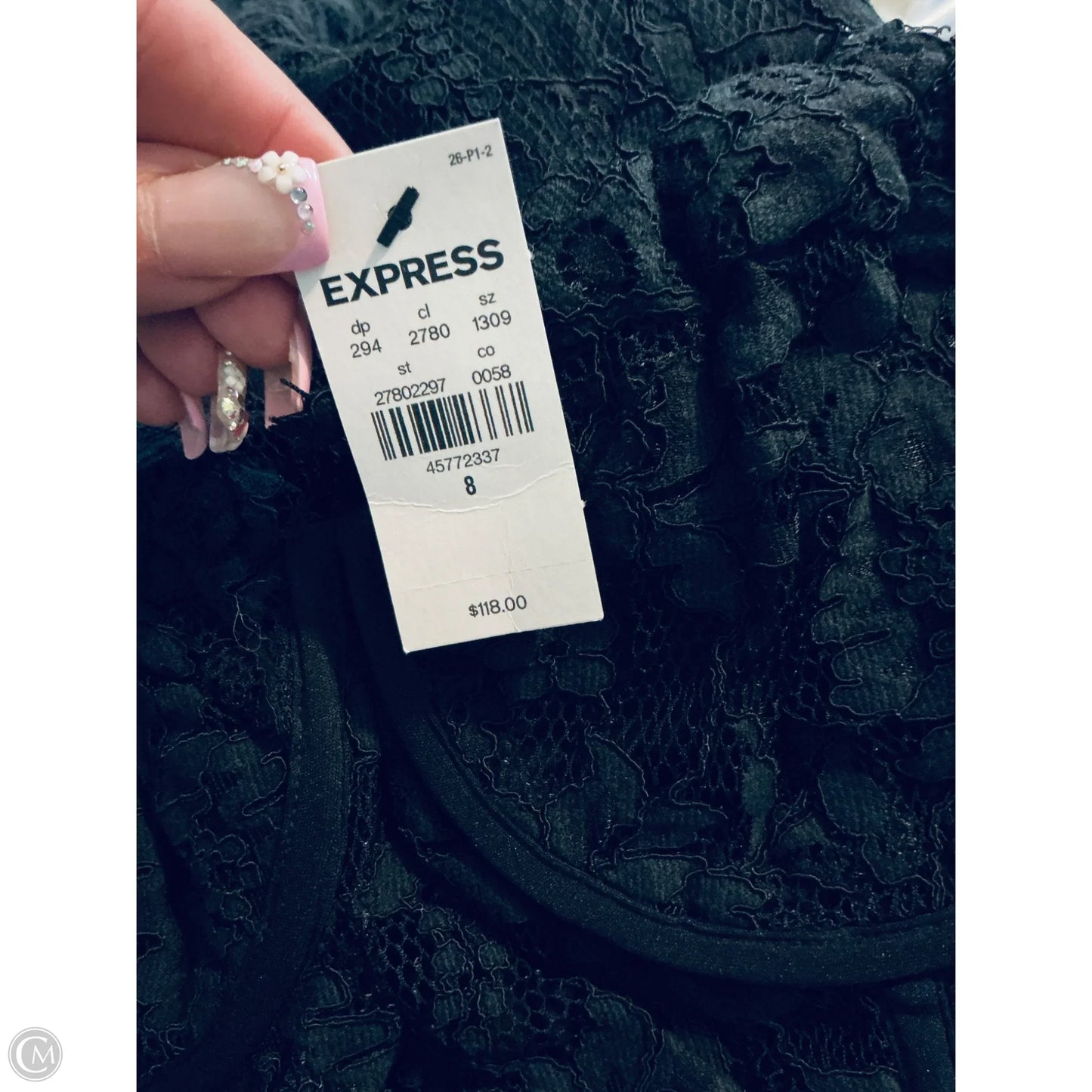 Dress Party Midi By Express In Black, Size: 8