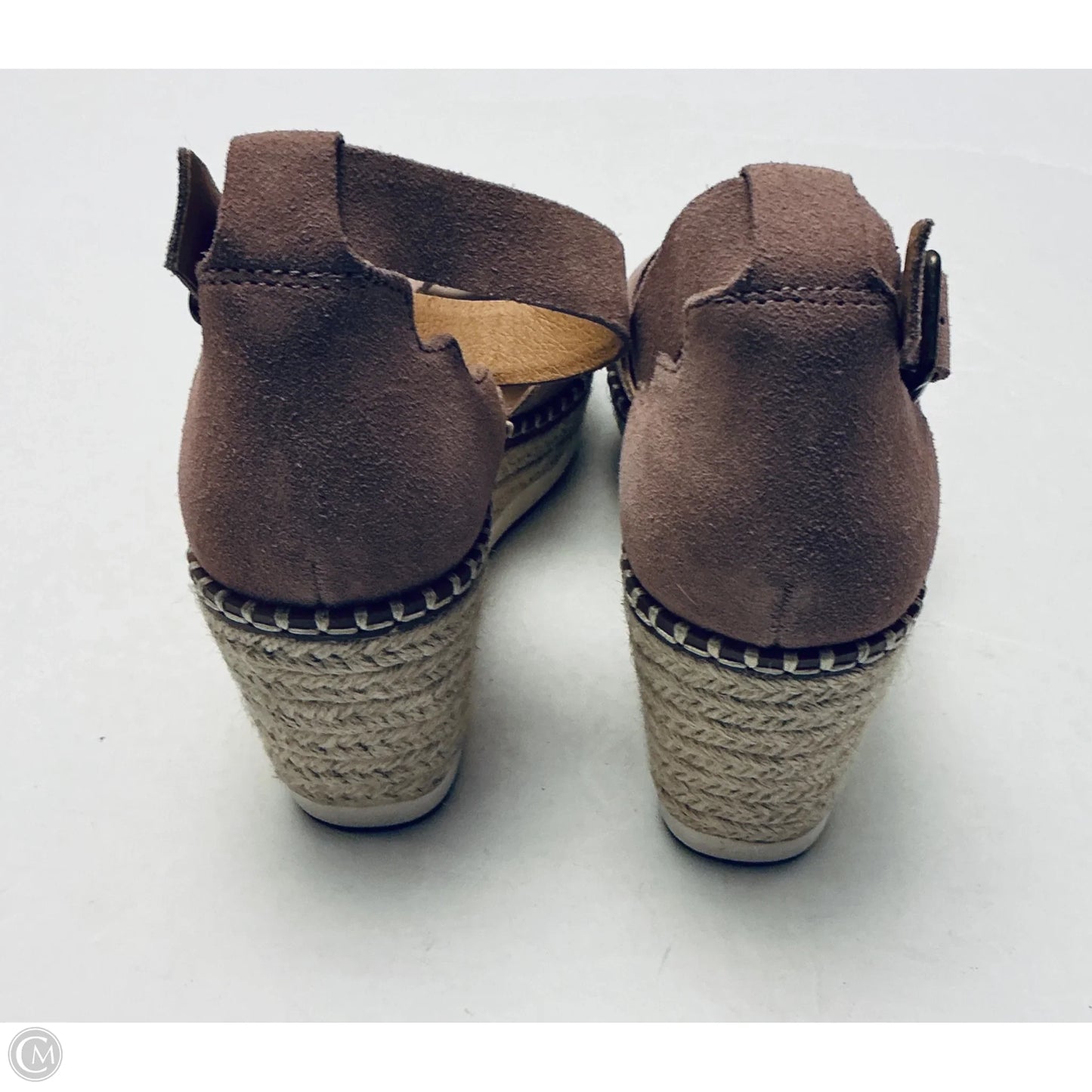 Shoes Heels Wedge By Crown Vintage In Taupe, Size: 8.5