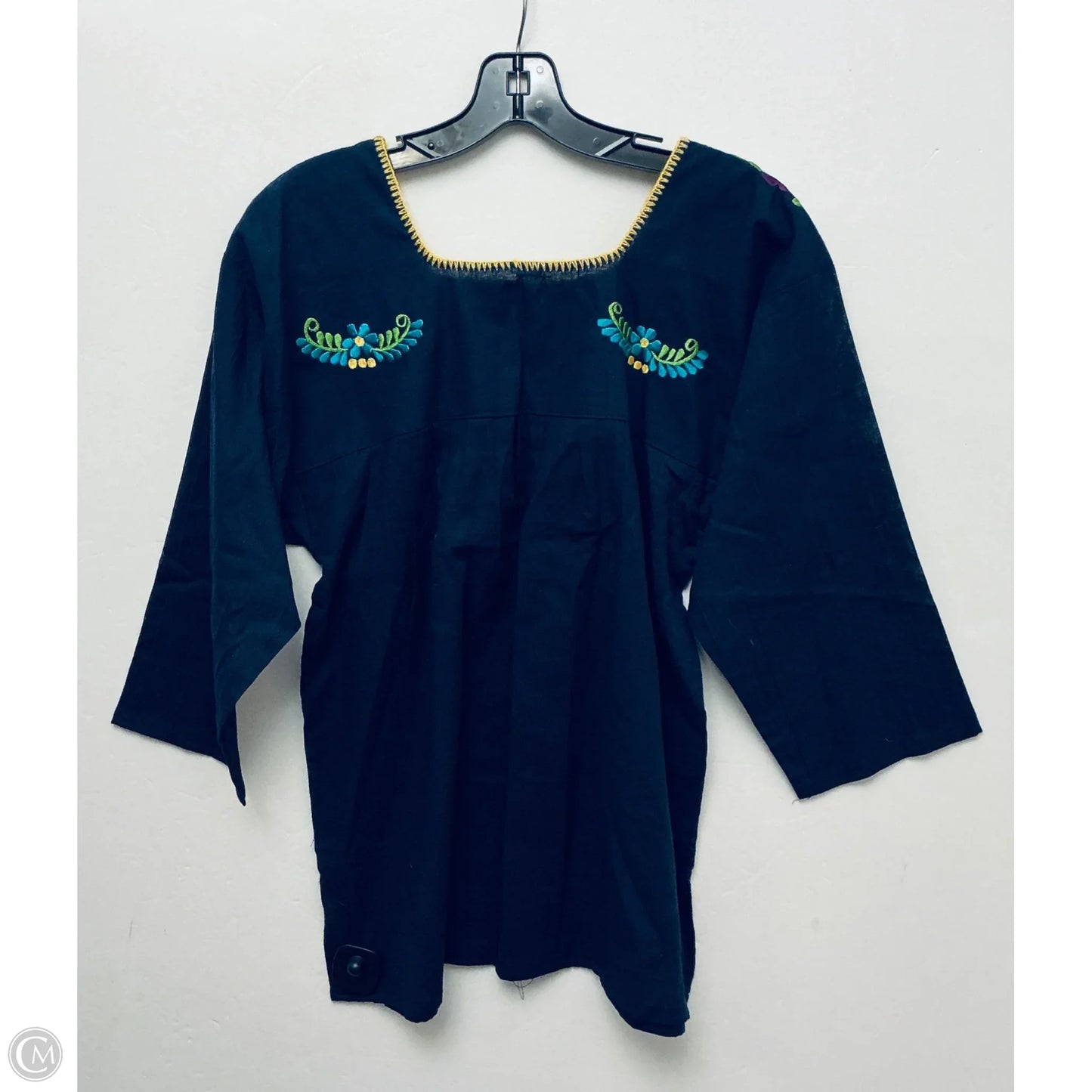 Top Long Sleeve By Clothes Mentor In Navy, Size: M