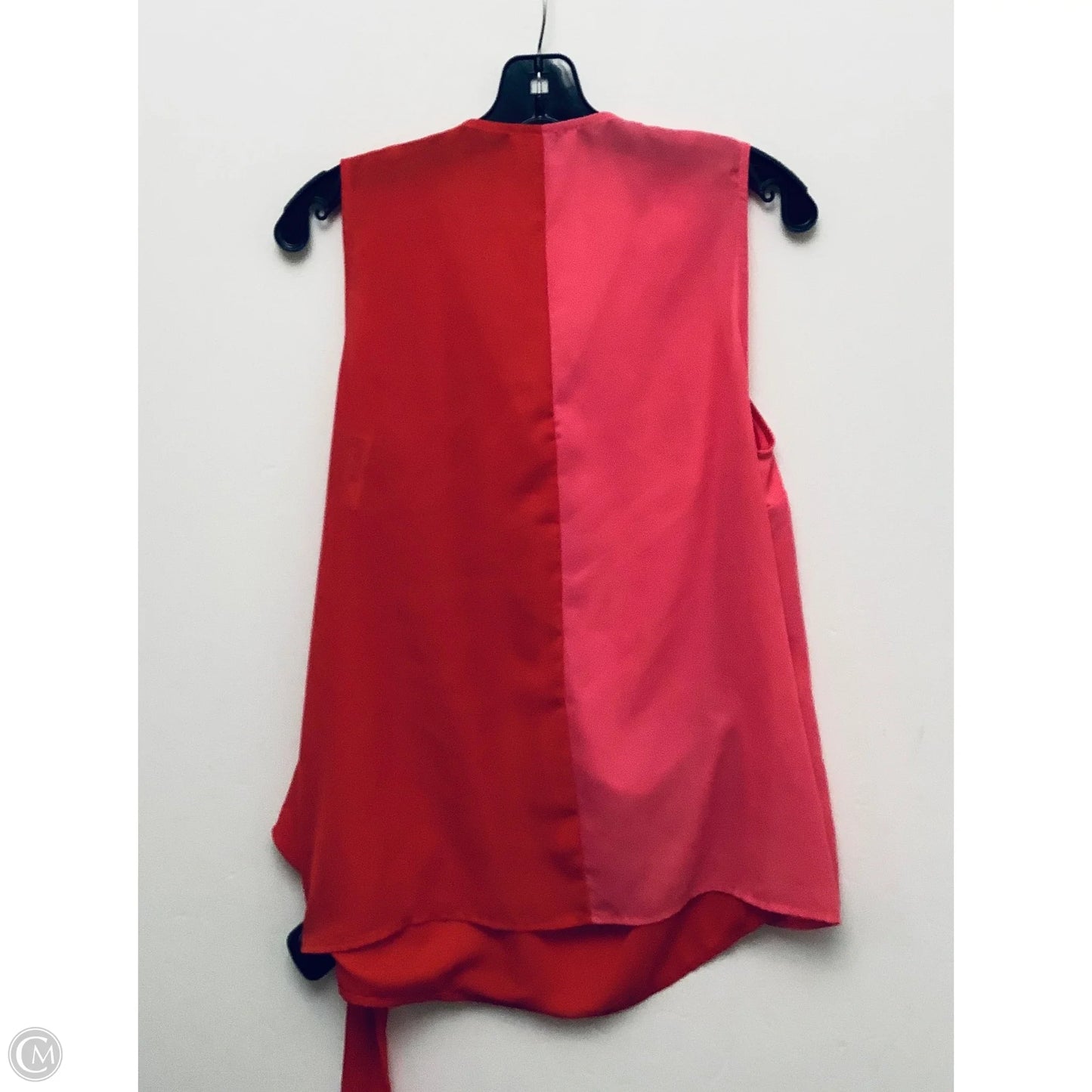 Top Sleeveless By Andree By Unit In Pink & Red, Size: L
