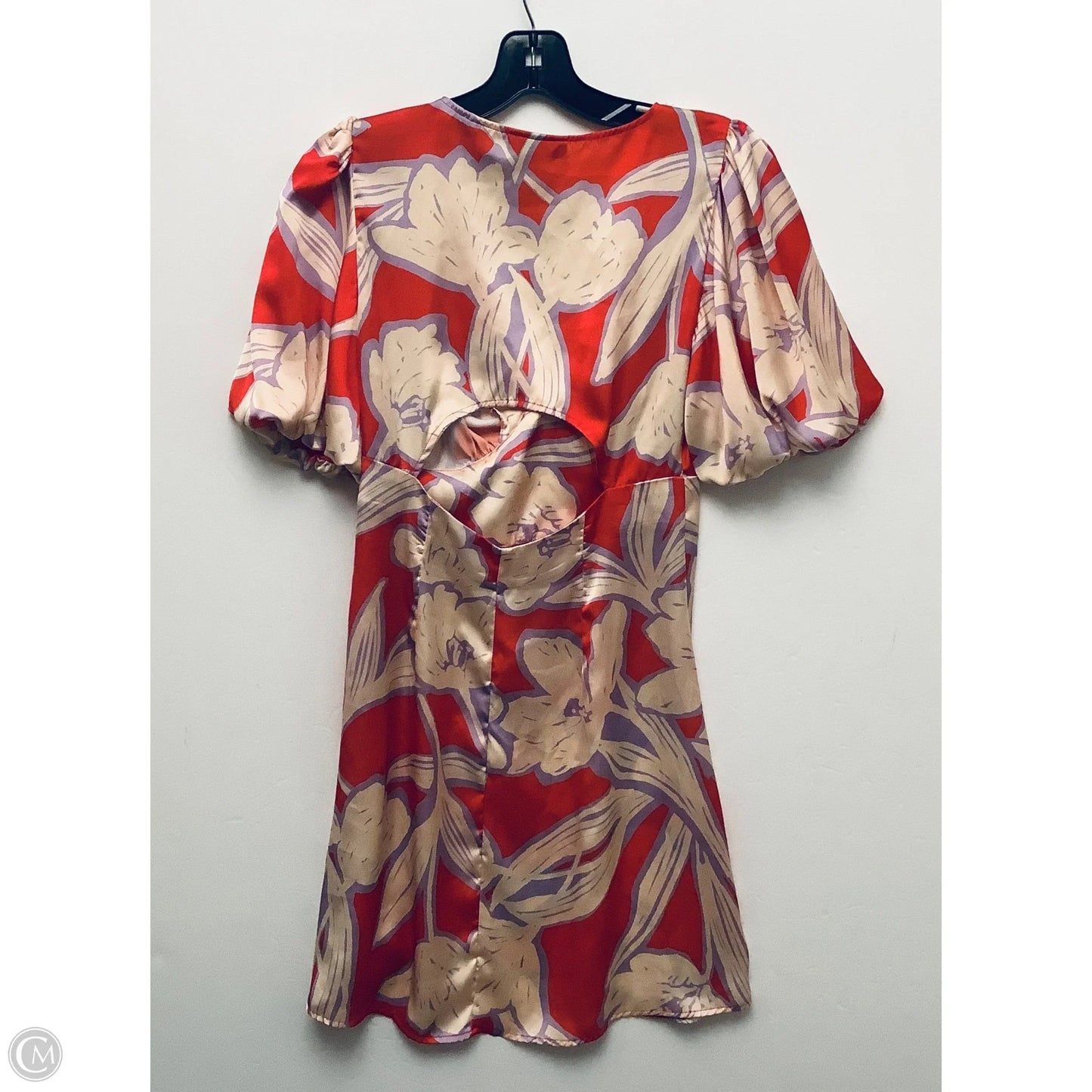 Dress Party Midi By Topshop In Red & Tan, Size: S