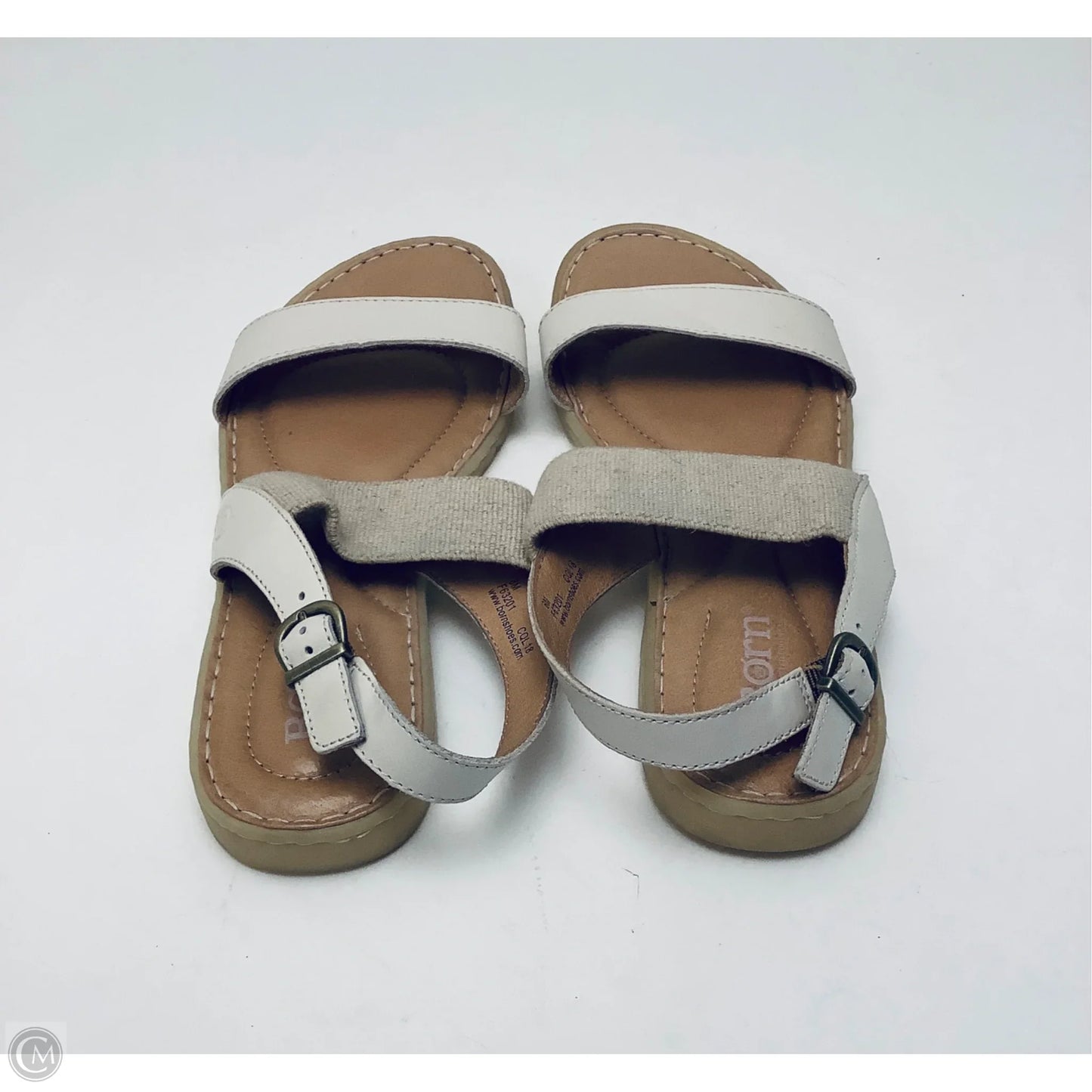 Sandals Flats By Born In Cream, Size: 8