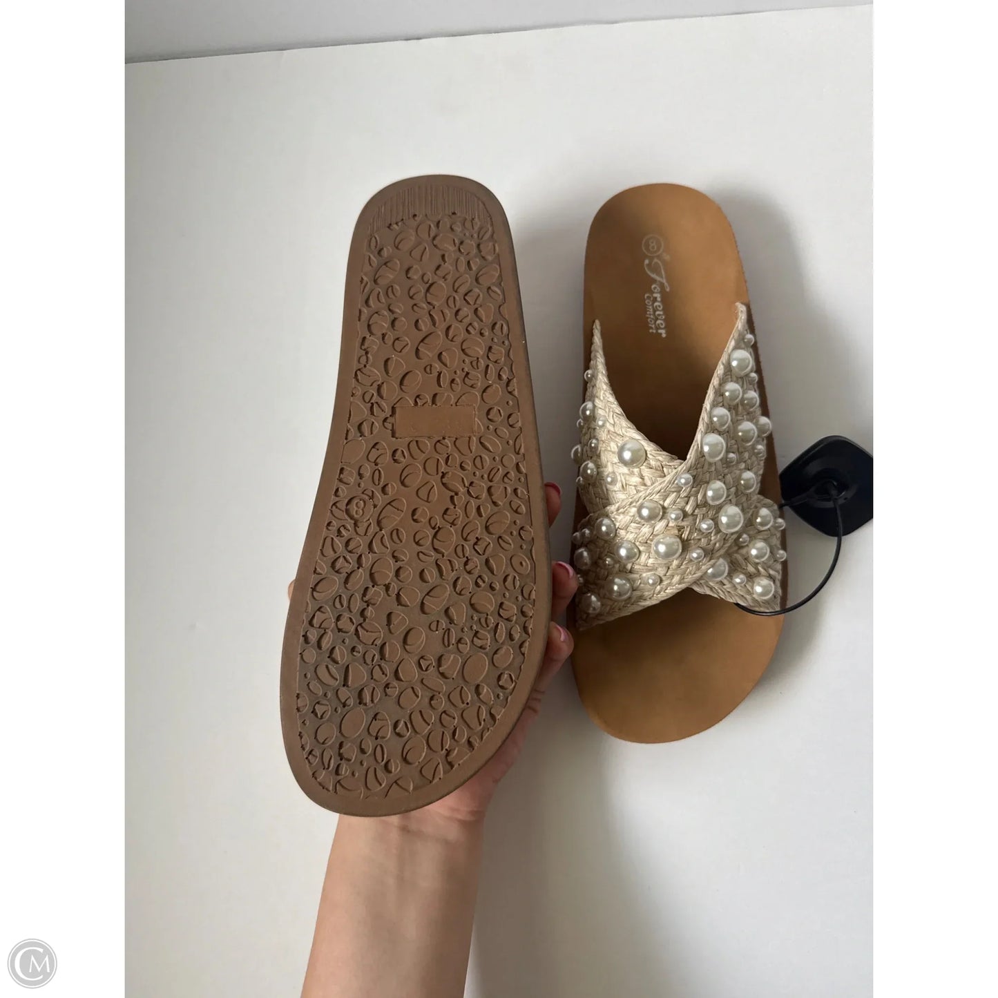 Sandals Flats By Clothes Mentor In Brown, Size: 8
