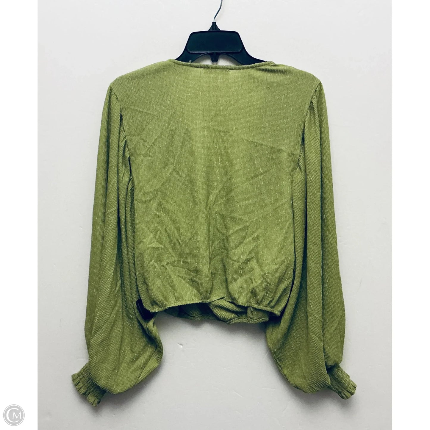 Top Long Sleeve By Flying Tomato In Green, Size: L