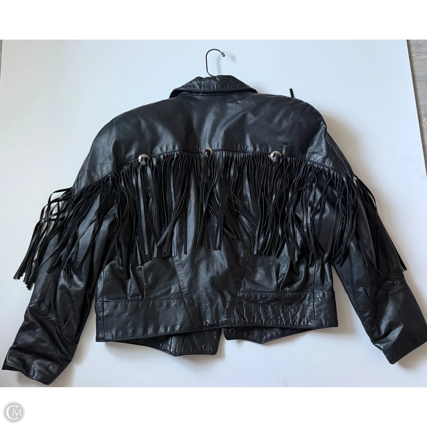 Jacket Leather By G Iii In Black, Size: M