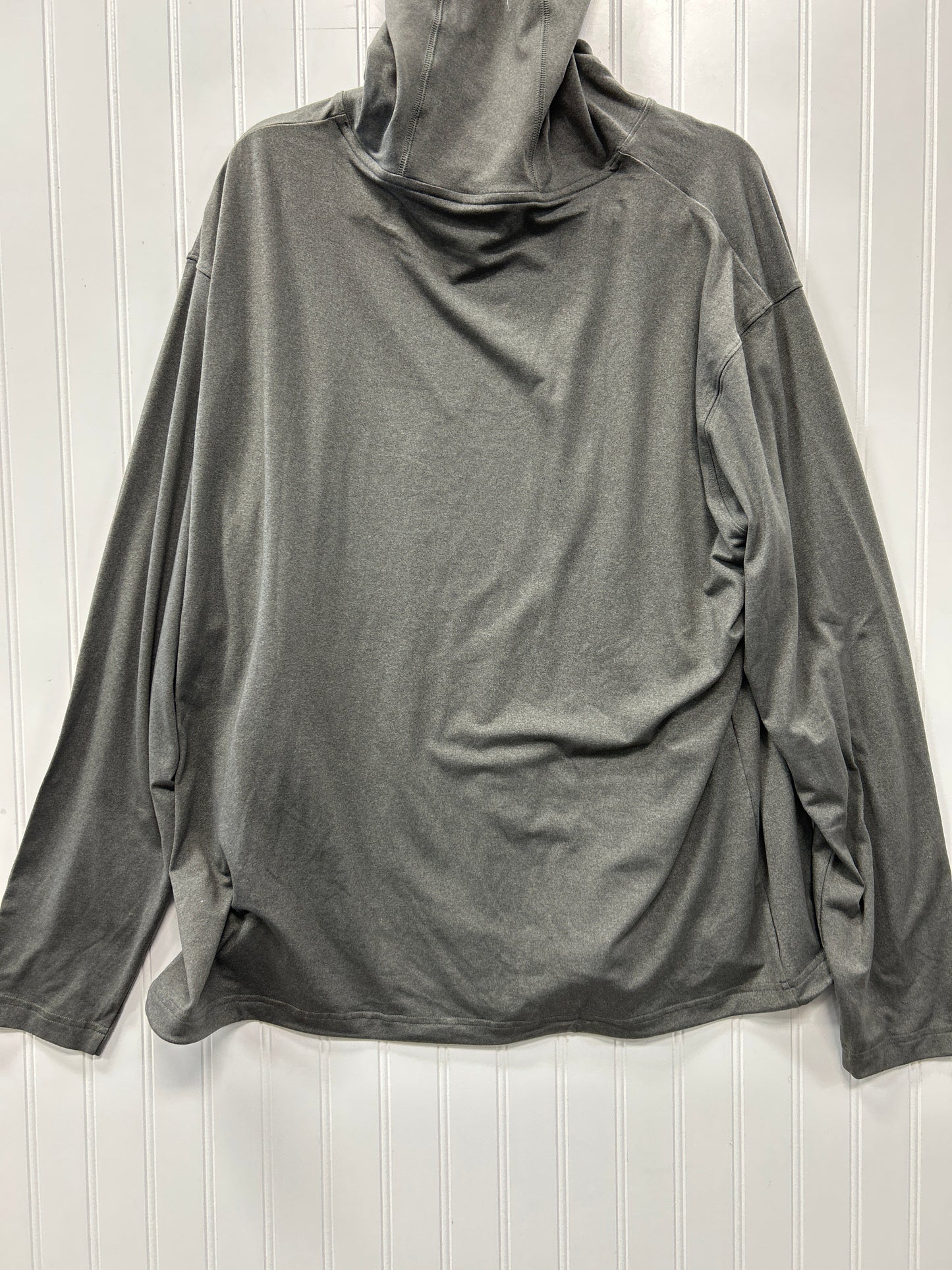 Athletic Top Ls Hoodie By Mono B In Grey, Size:1X