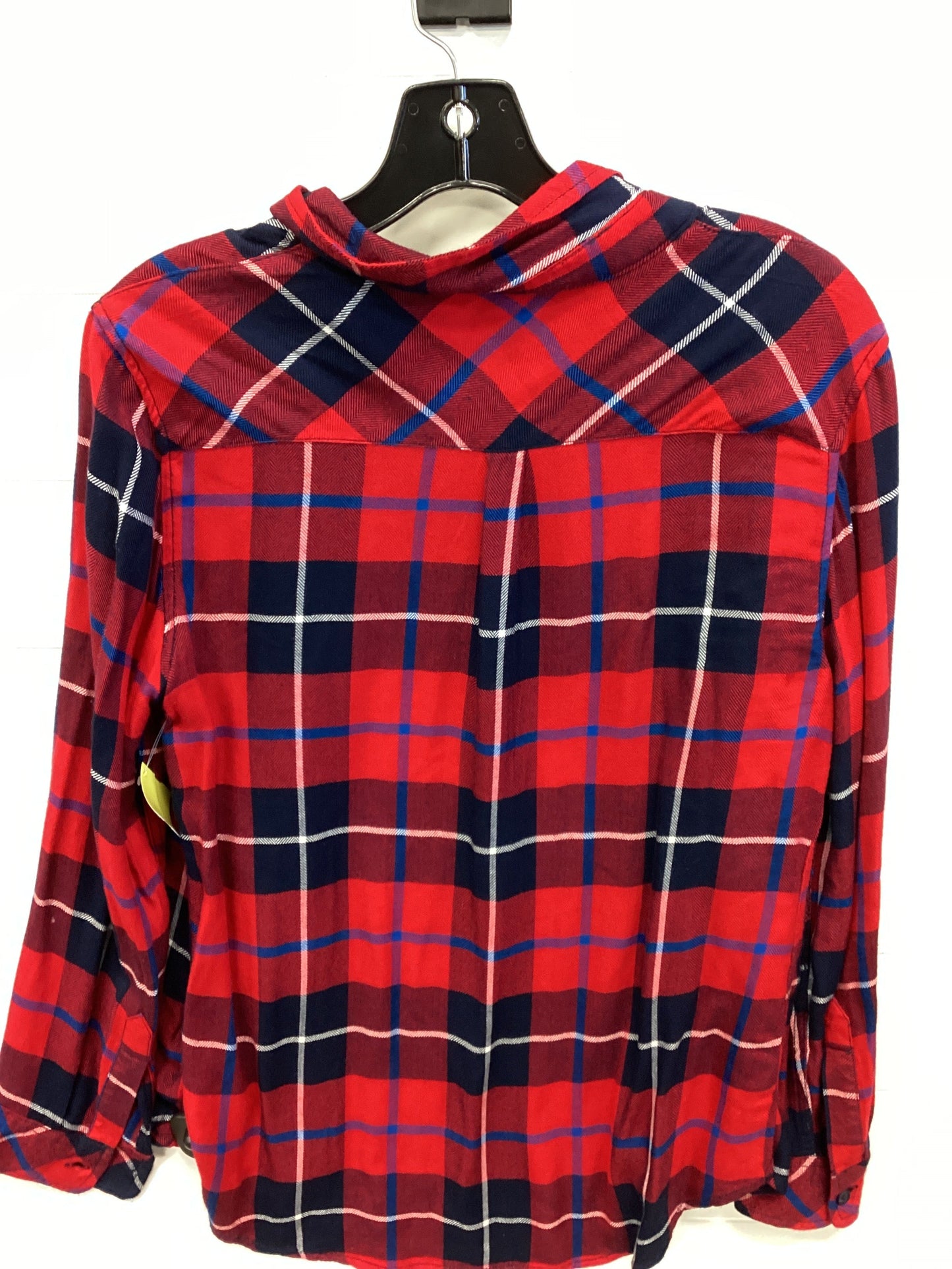 Top Ls By Beachlunchlounge In Plaid Pattern, Size:Xs