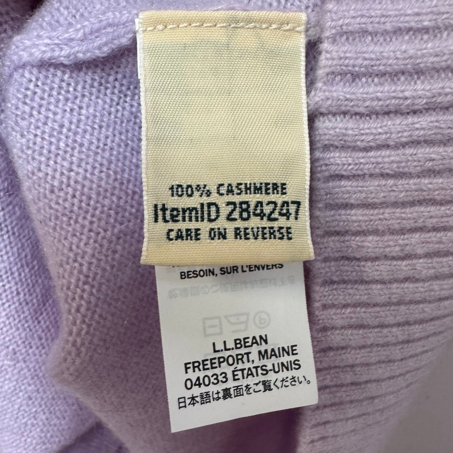 Sweater Cashmere By L.L. Bean In Purple, Size: Mp