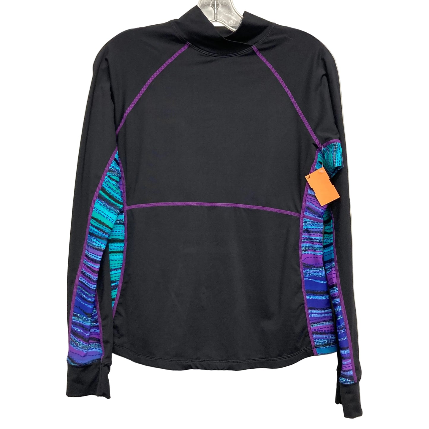 Athletic Top Ls Crewneck By Athleta In Black, Size:L