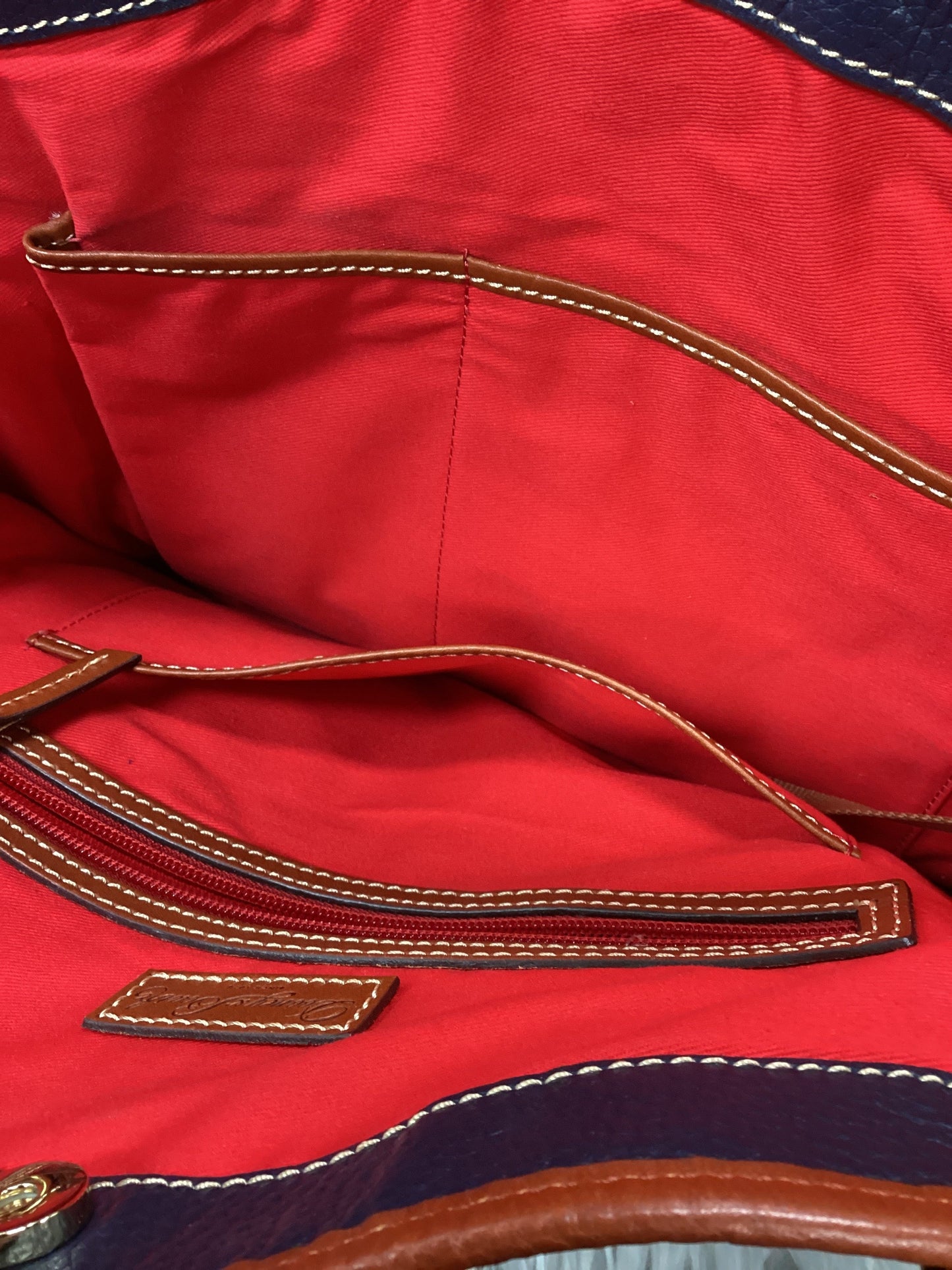 Handbag Designer By Dooney And Bourke In Navy, Size:Large