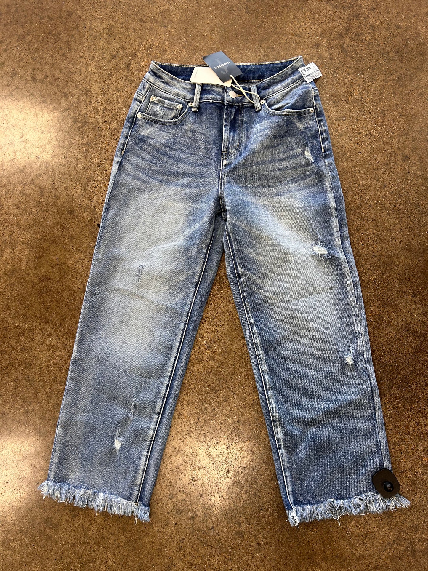 Jeans Straight By Clothes Mentor In Blue Denim, Size:S