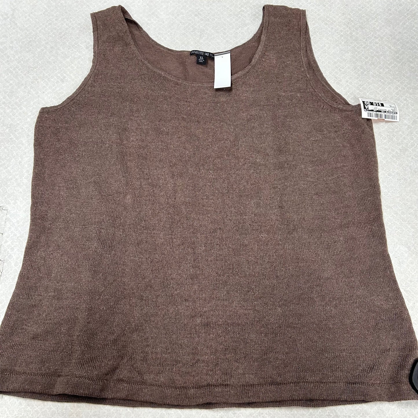 Tank Top Designer By Lafayette 148 In Brown, Size:Xl