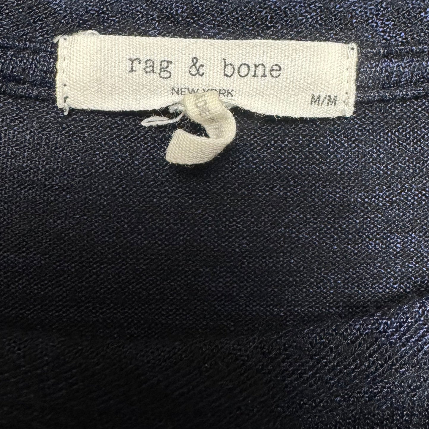 Top Long Sleeve By Rag And Bone In Black & Blue, Size: M