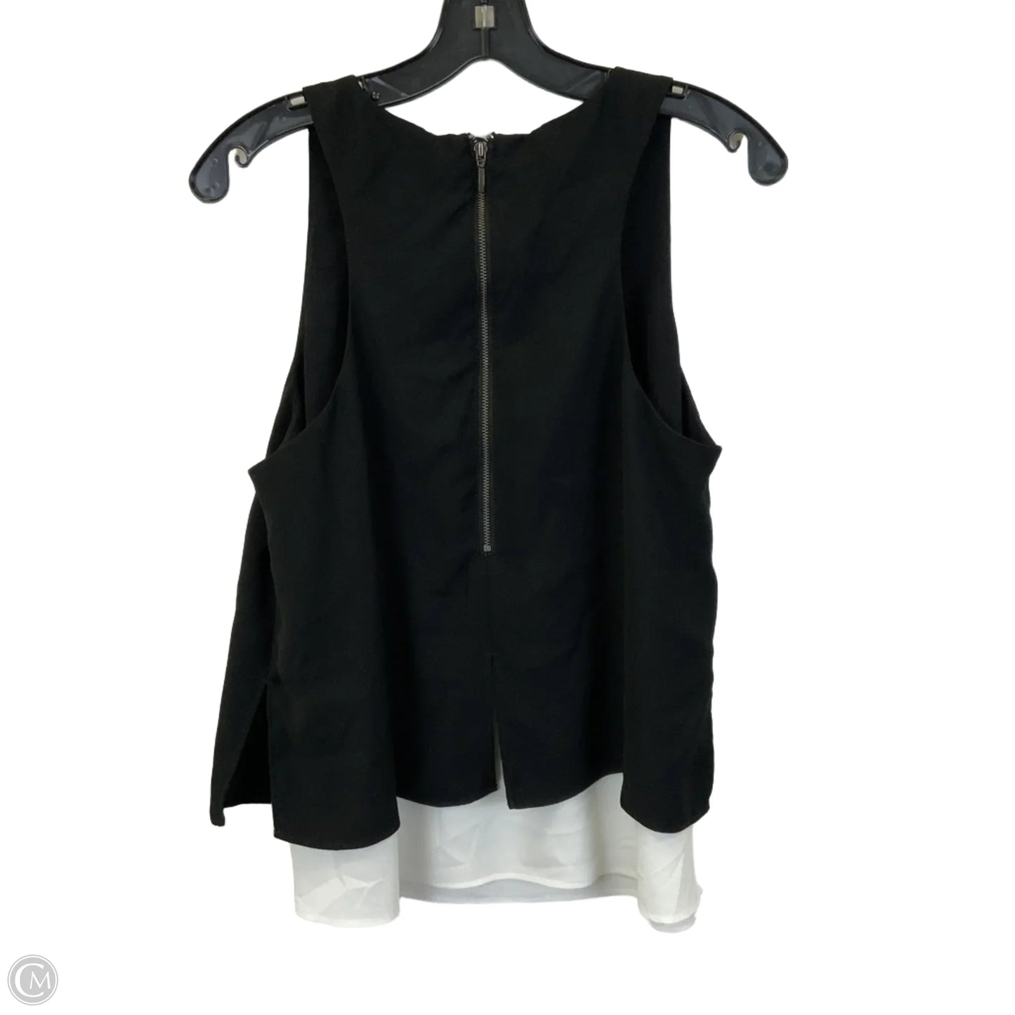 Top Sleeveless By Banana Republic In Black & White, Size: M